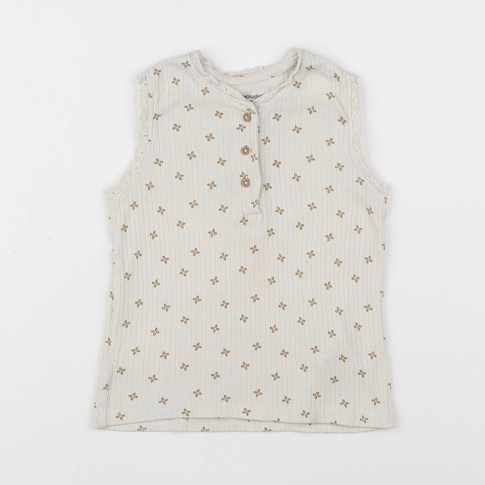 Vertbaudet - débardeur beige - 12 mois