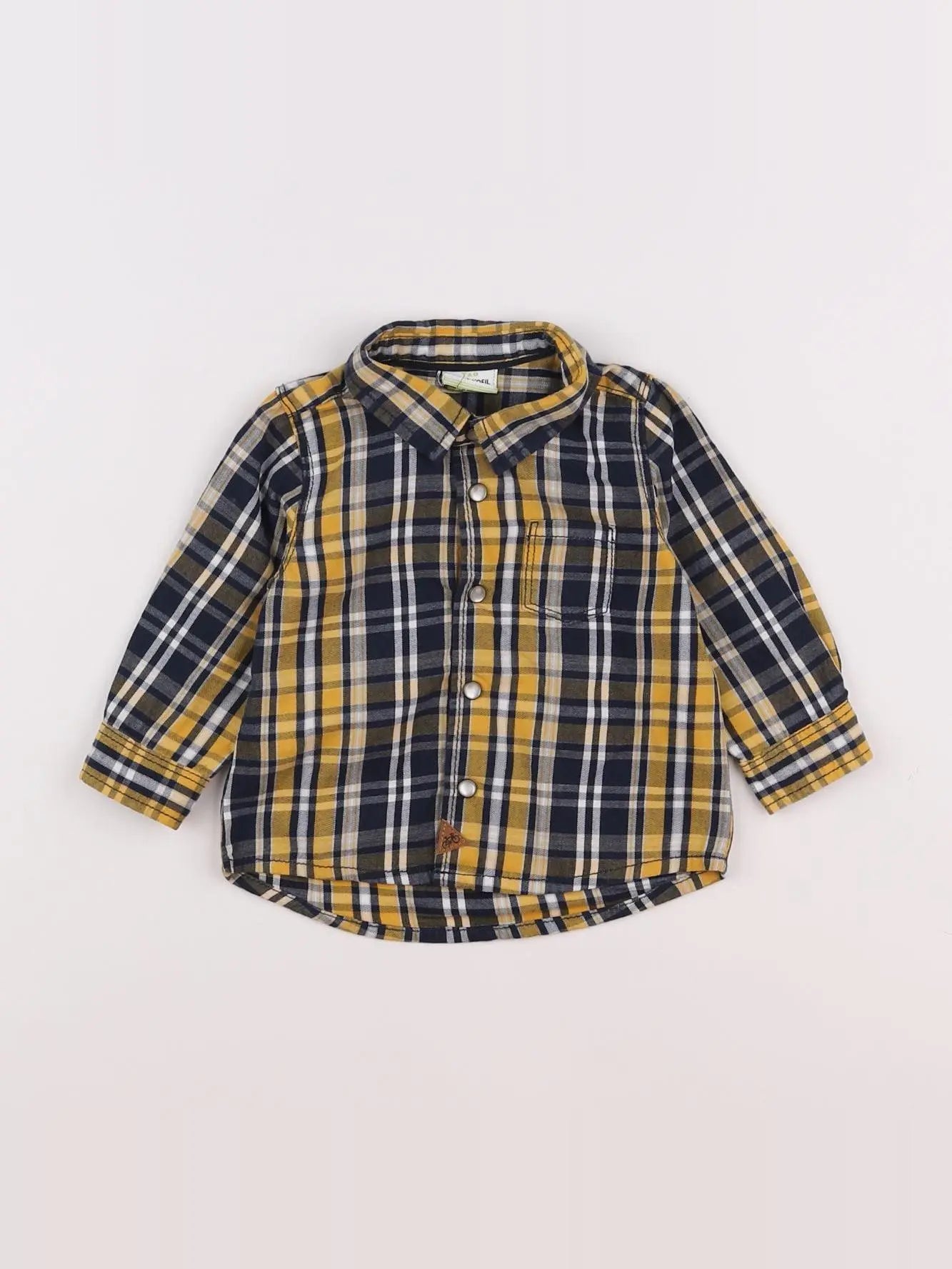 Tape à l'oeil - chemise jaune - 6 mois