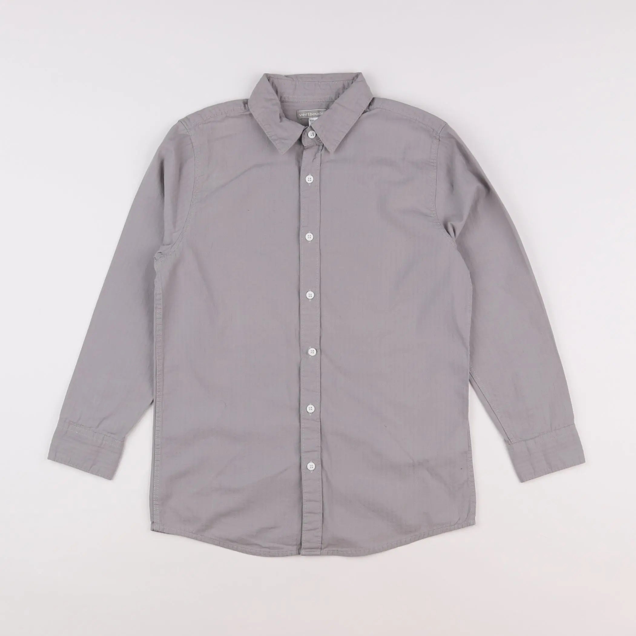 Vertbaudet - chemise gris - 10 ans