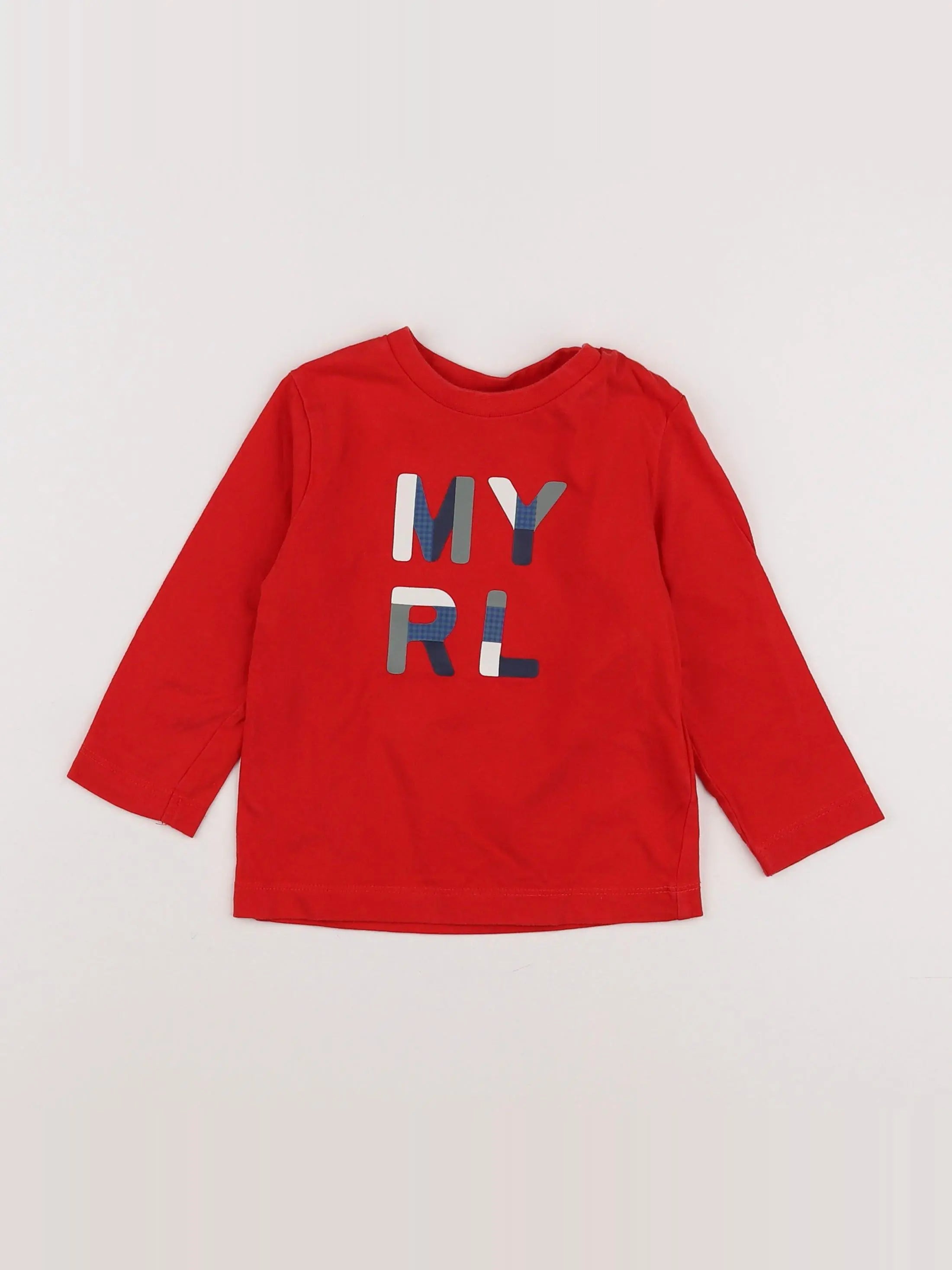 Mayoral - tee-shirt rouge - 12 mois