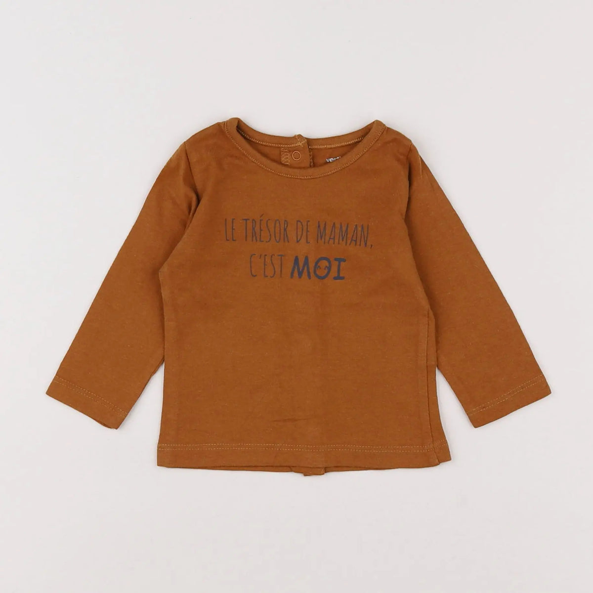 Vertbaudet - tee-shirt marron - 3 mois