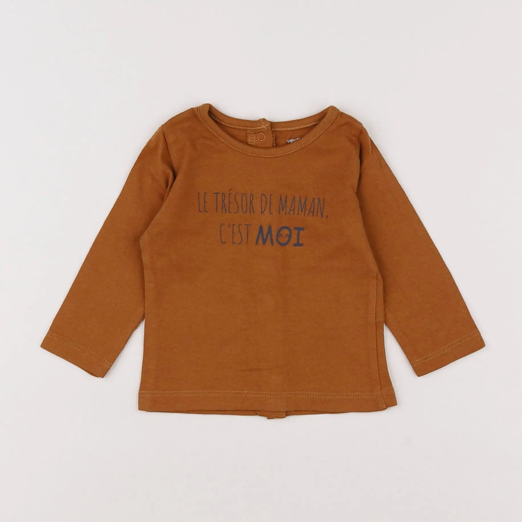 Vertbaudet - tee-shirt marron - 3 mois