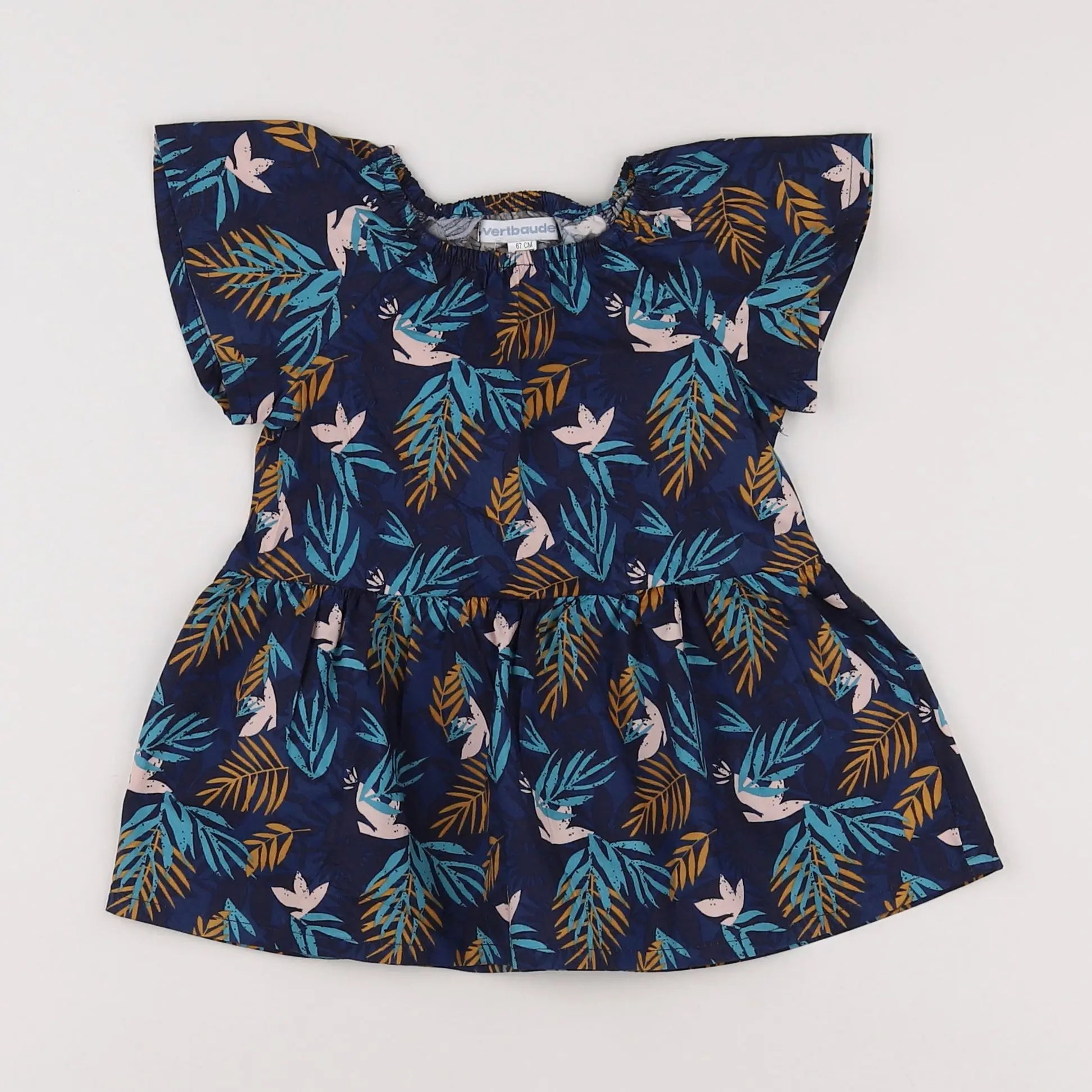 Vertbaudet - robe bleu - 6 mois