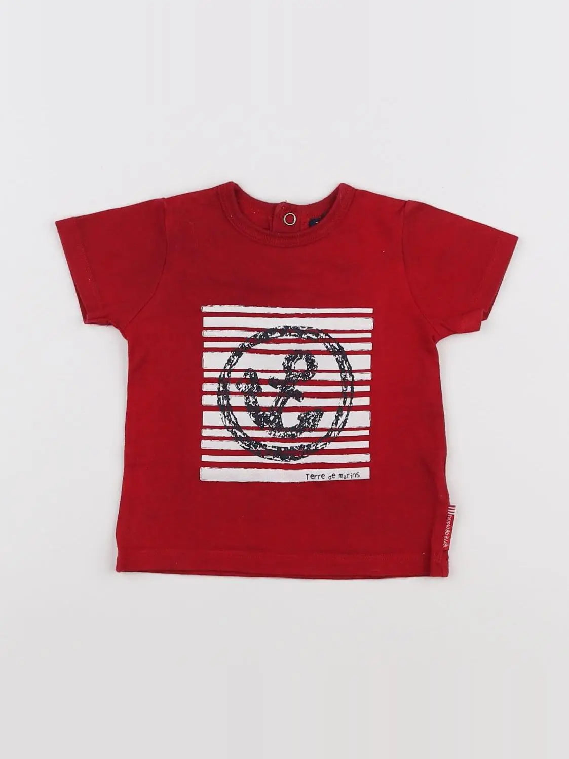 Terre de marins - tee-shirt rouge - 6 mois