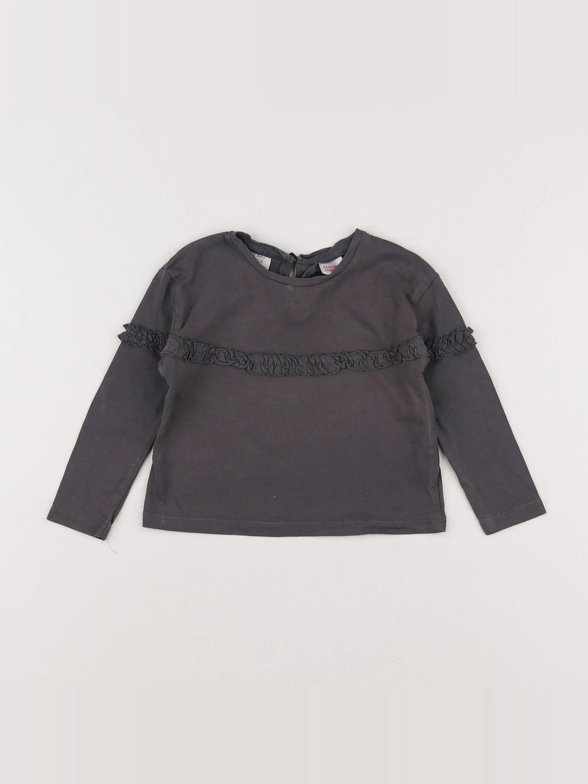 Zara - tee-shirt gris - 3/6 mois