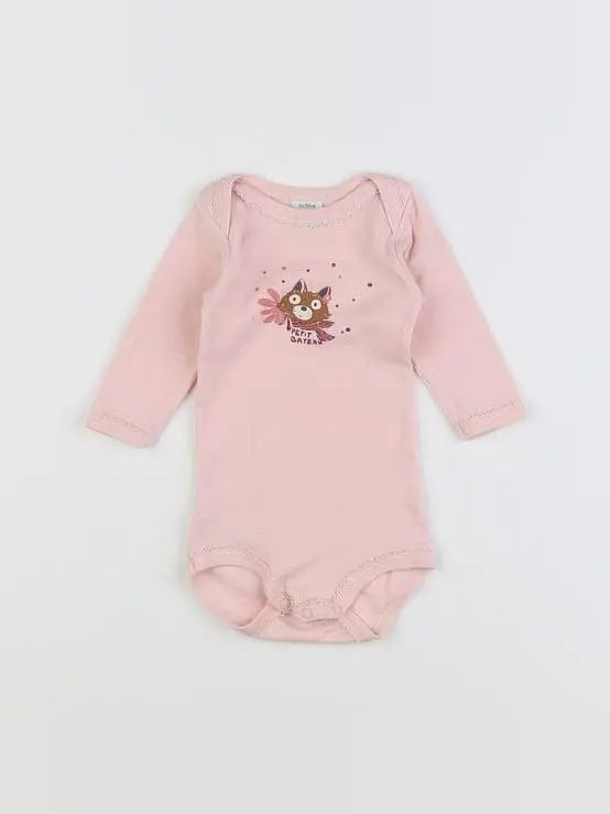 Petit Bateau - body rose - 3 mois