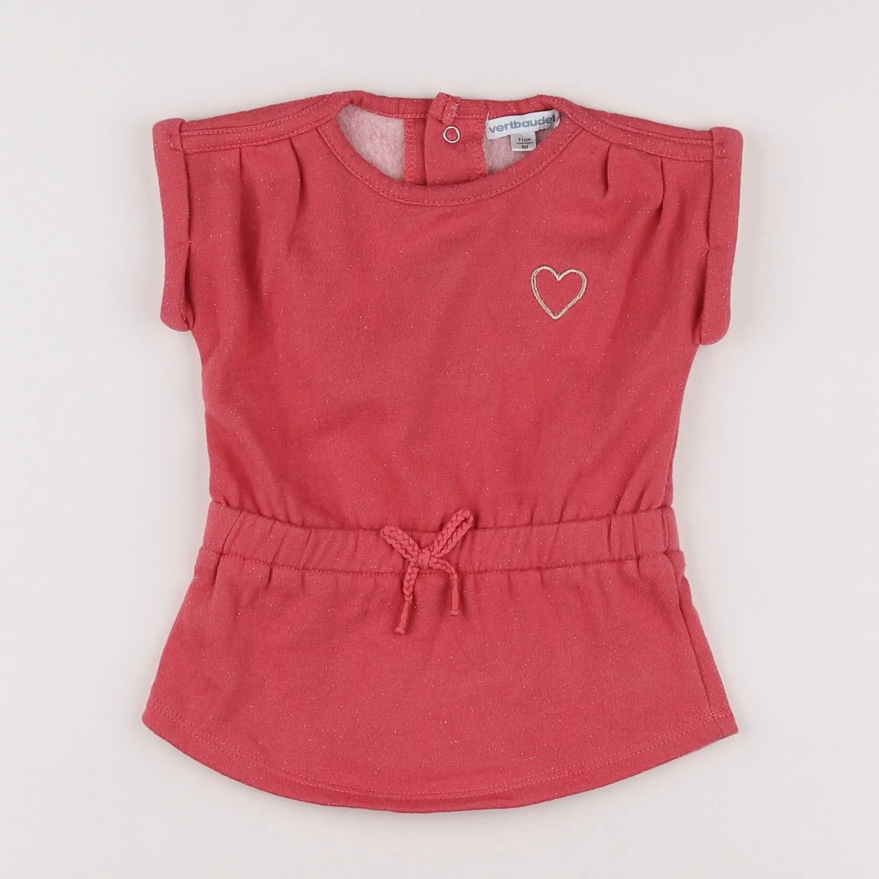 Vertbaudet - robe rose - 9 mois