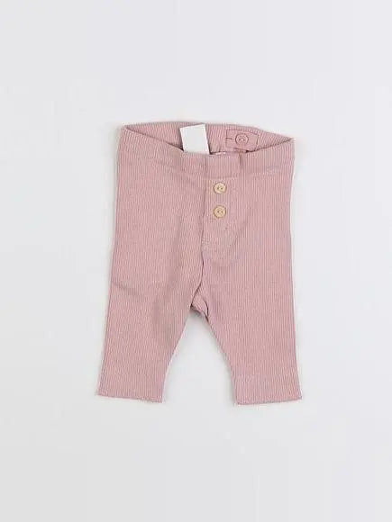 H&M - legging beige, rose - 0/1 mois