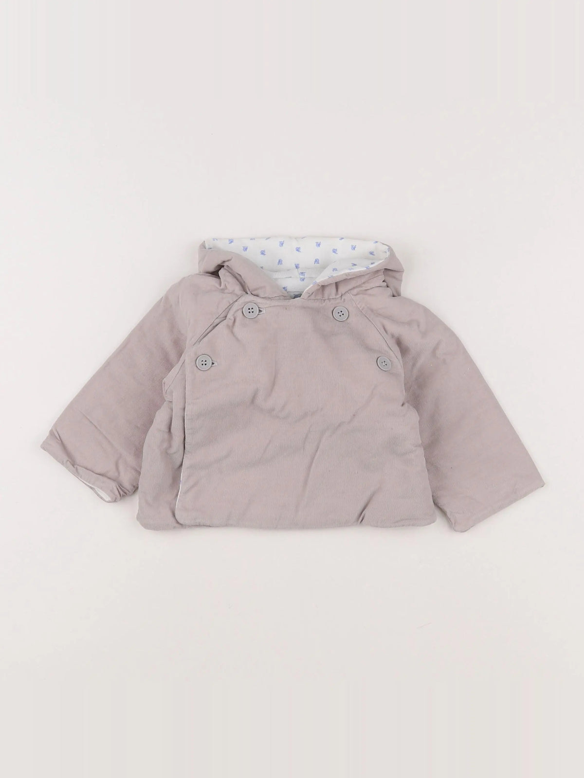 Petit Bateau - manteau gris - 6 mois