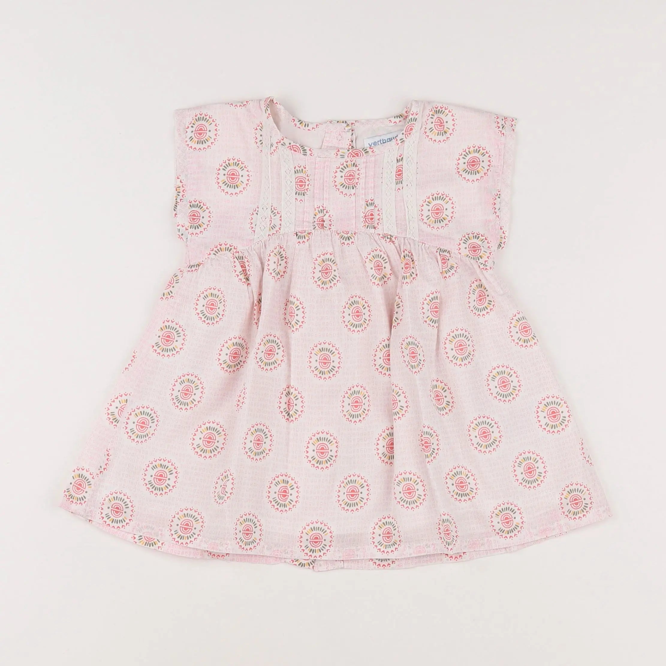 Vertbaudet - robe multicolore - 9 mois