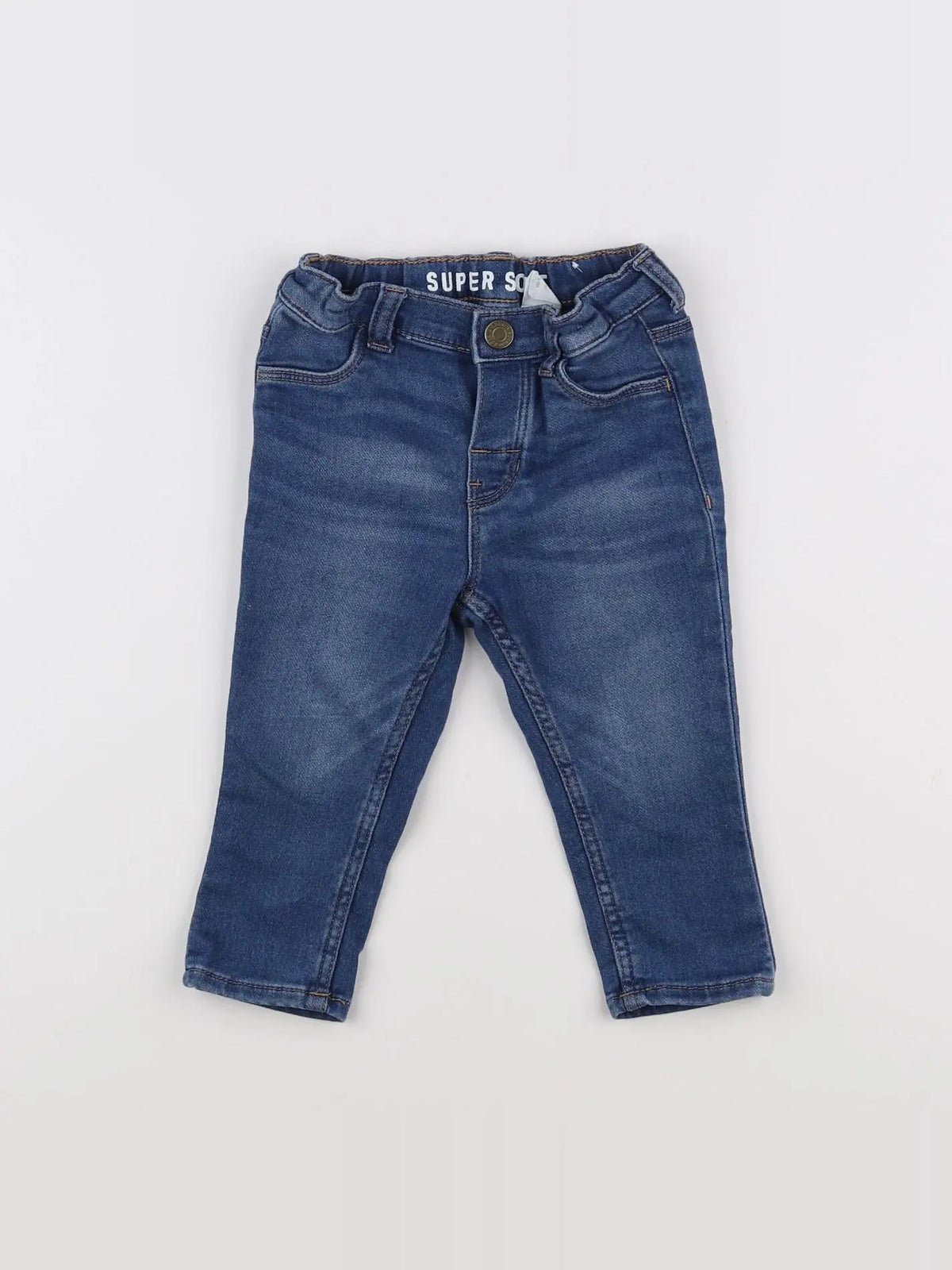 H&M - jean bleu - 9/12 mois