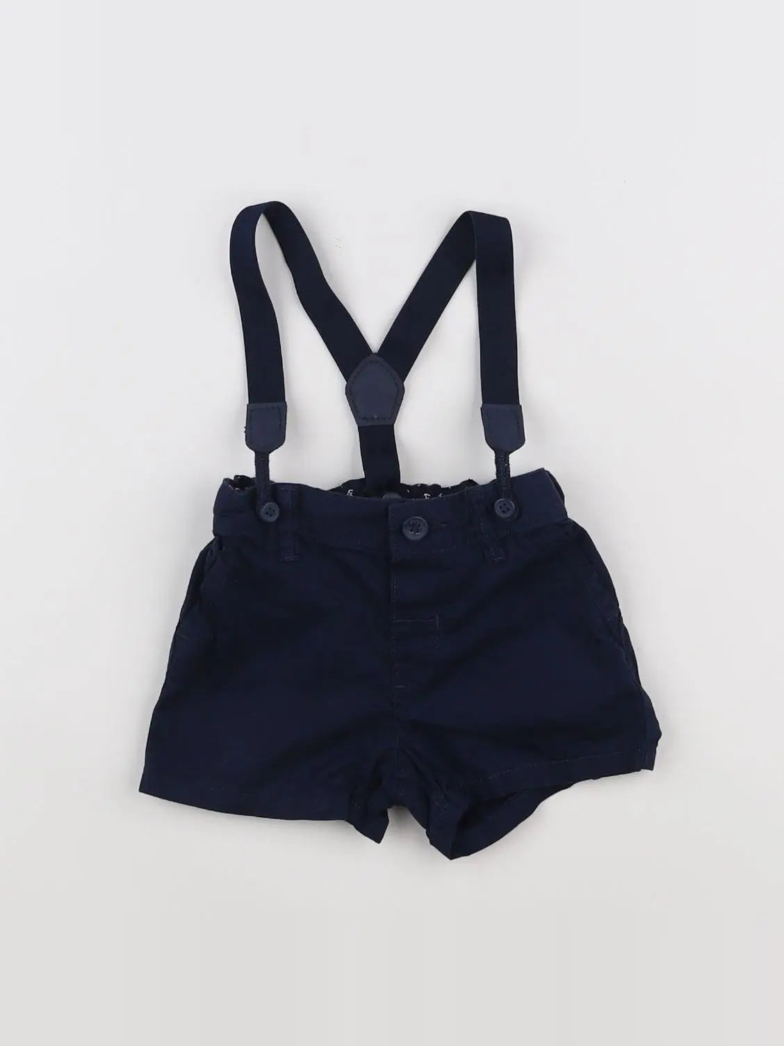 H&M - short bleu - 3/6 mois