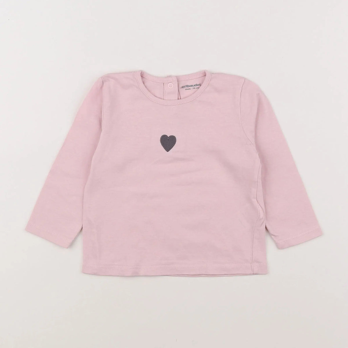 Vertbaudet - tee-shirt rose - 12 mois