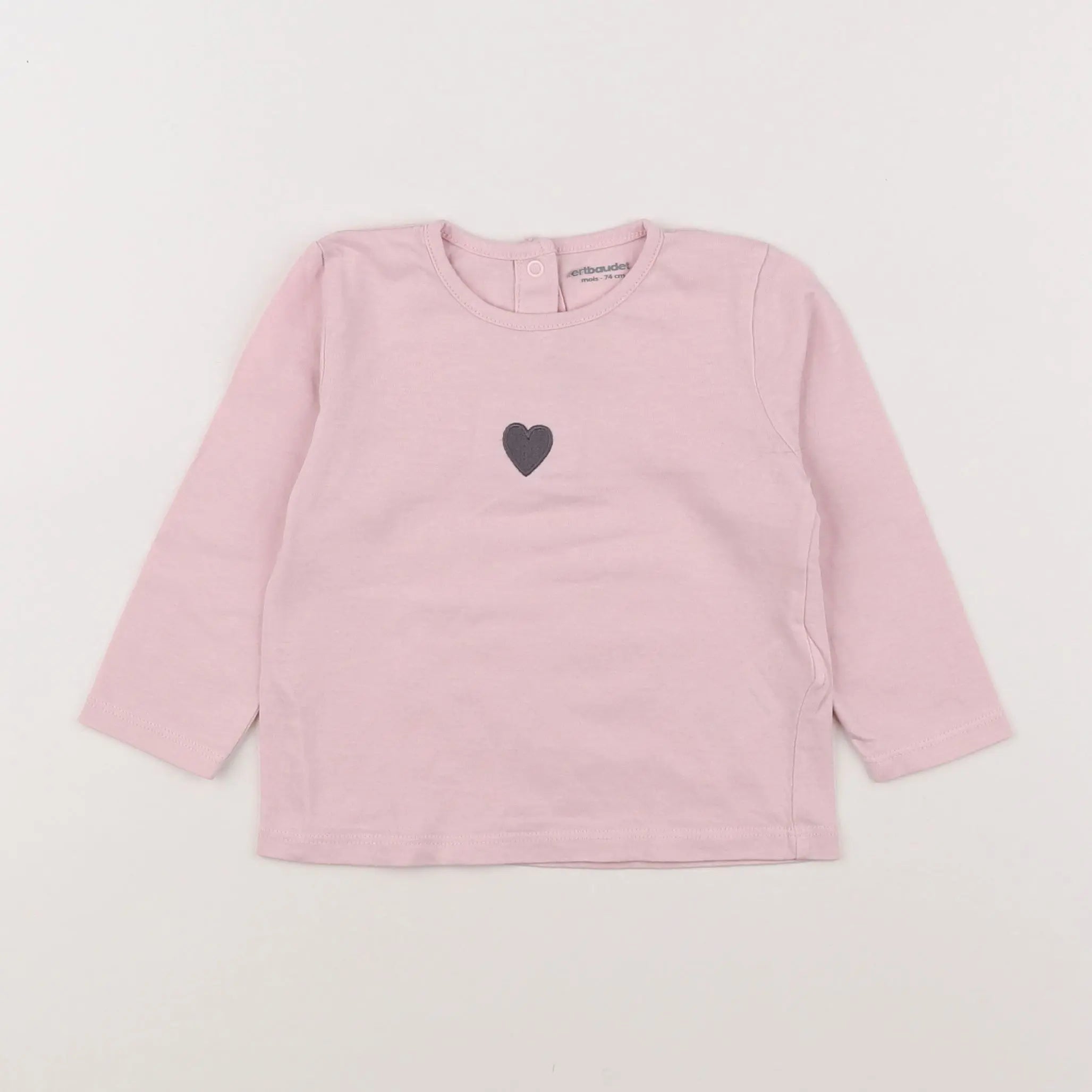 Vertbaudet - tee-shirt rose - 12 mois