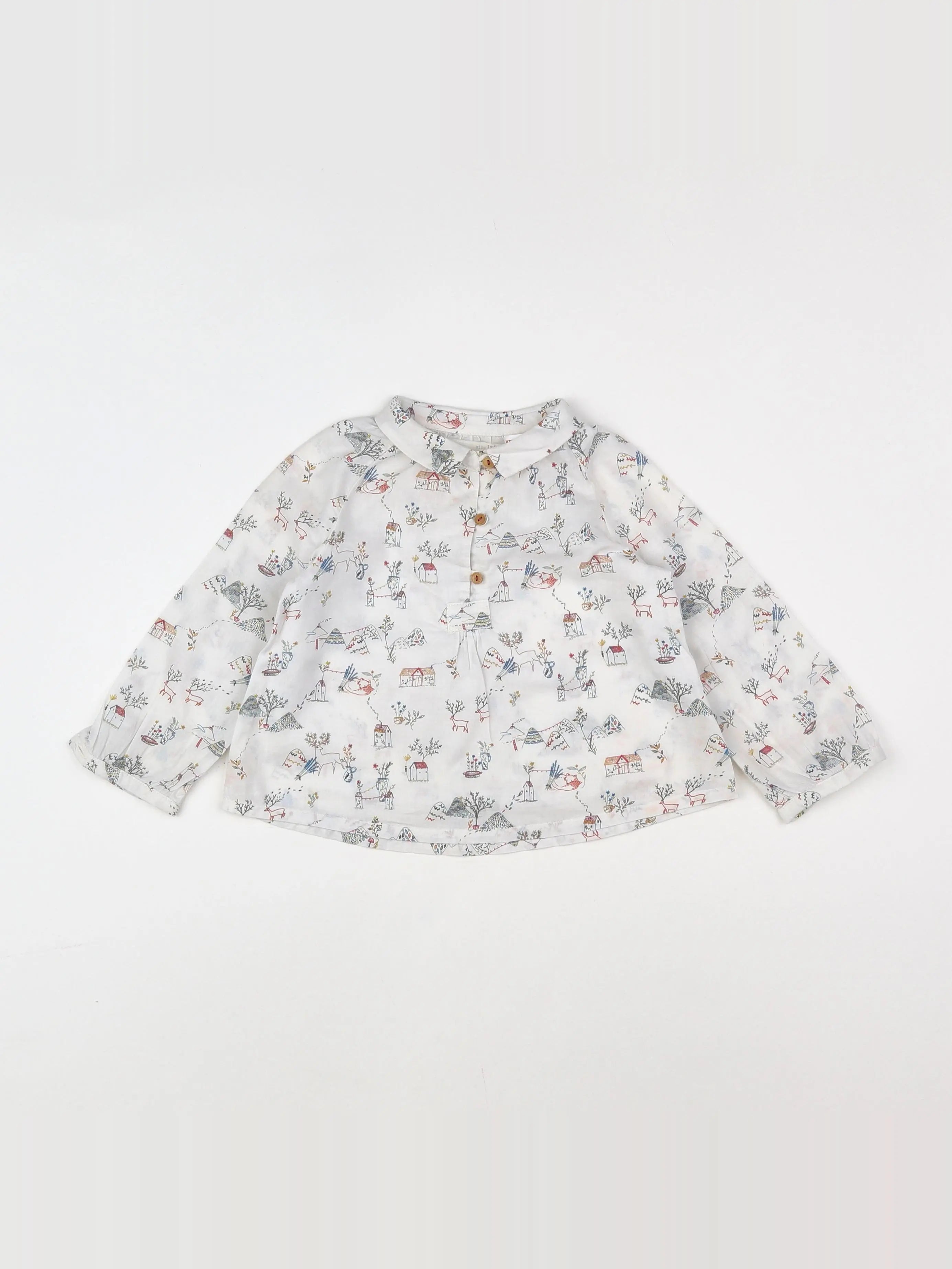 Zara - blouse multicolore - 12/18 mois
