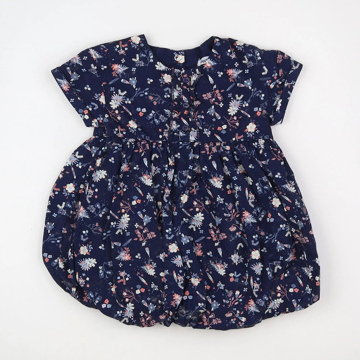 Vertbaudet - robe bleu - 12 mois