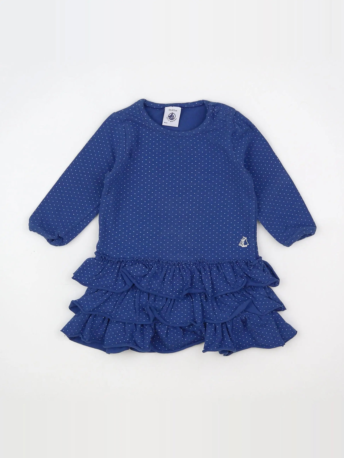 Petit Bateau - robe bleu - 6 mois