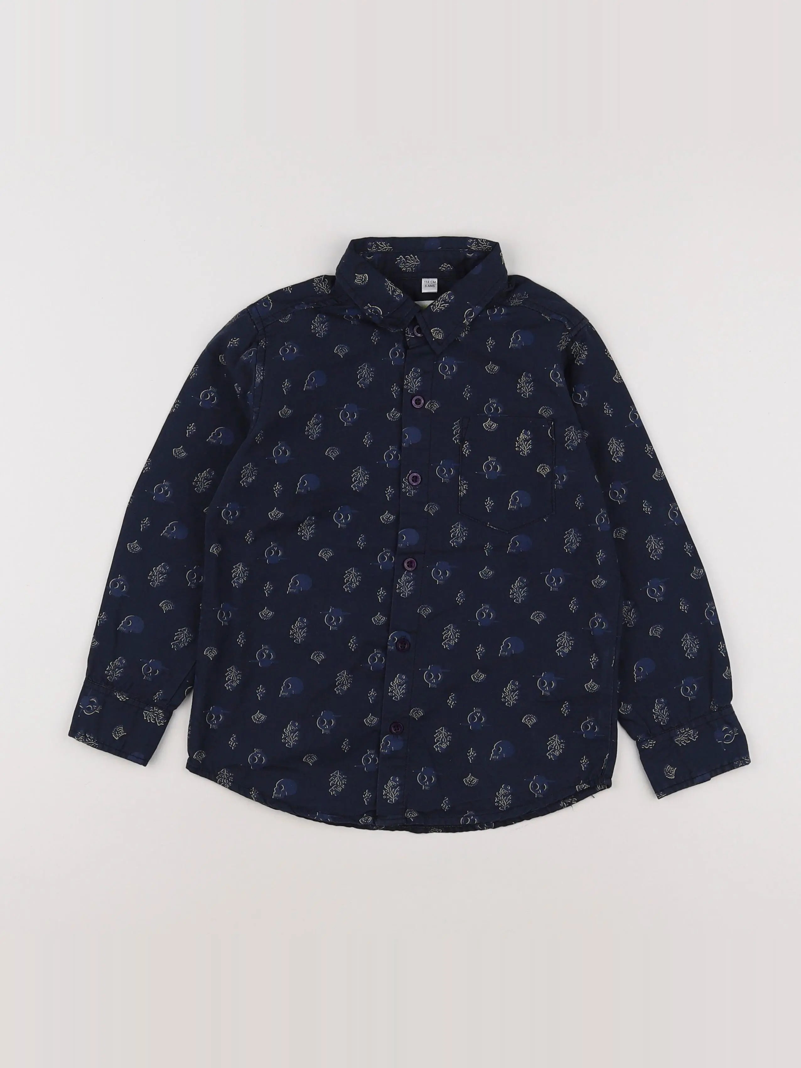 Vertbaudet - chemise bleu - 6 ans
