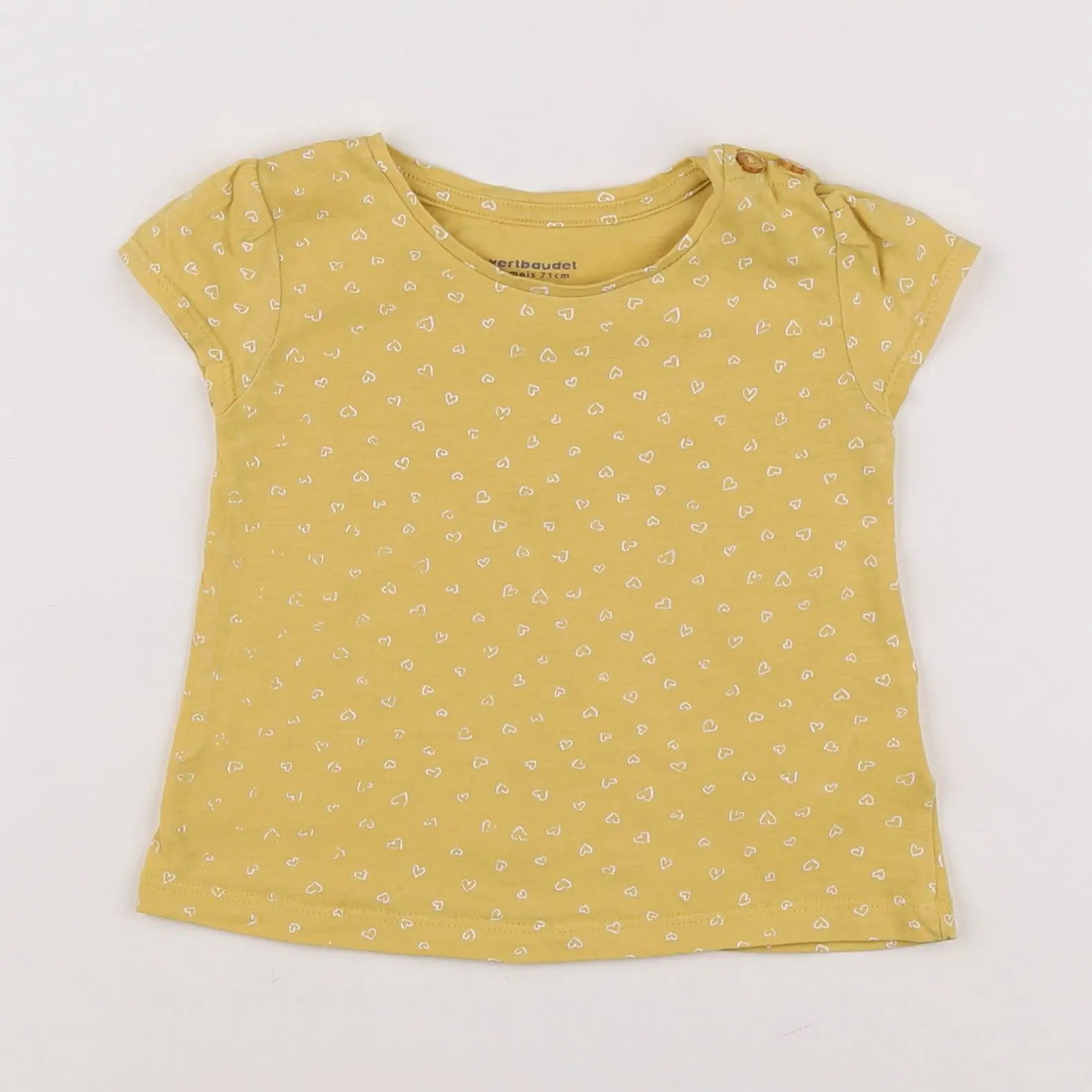 Vertbaudet - tee-shirt jaune - 9 mois