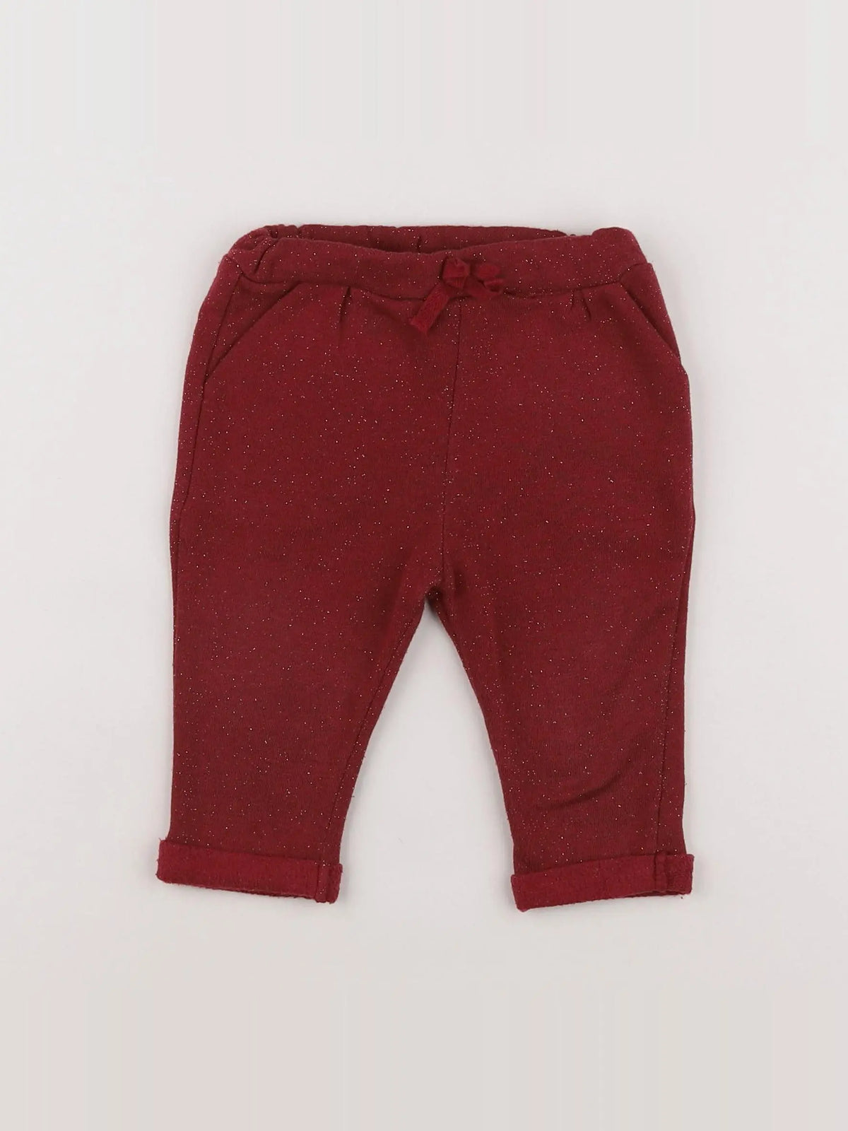 Vertbaudet - jogging rouge - 9 mois