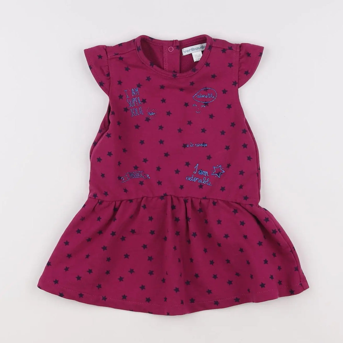 Vertbaudet - robe rose - 12 mois