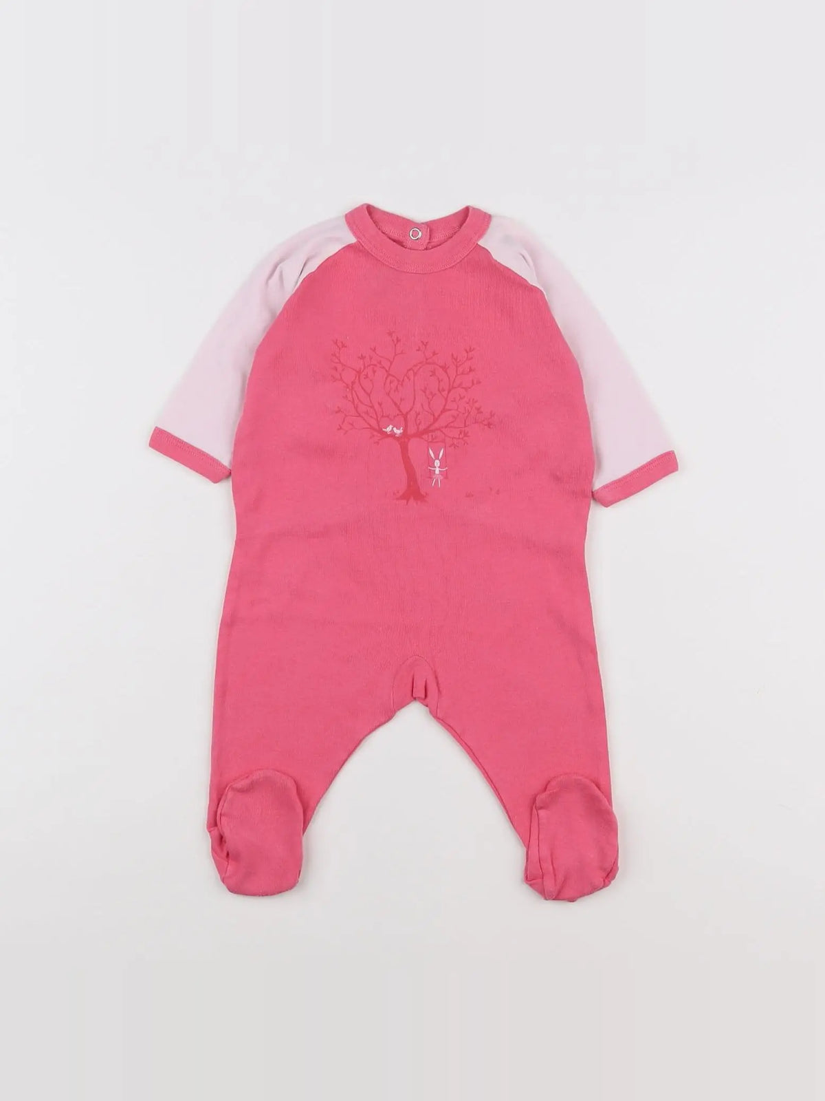 Petit Bateau - pyjama coton rose - 3 mois