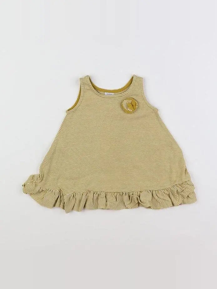 Petit Bateau - robe jaune - 6 mois