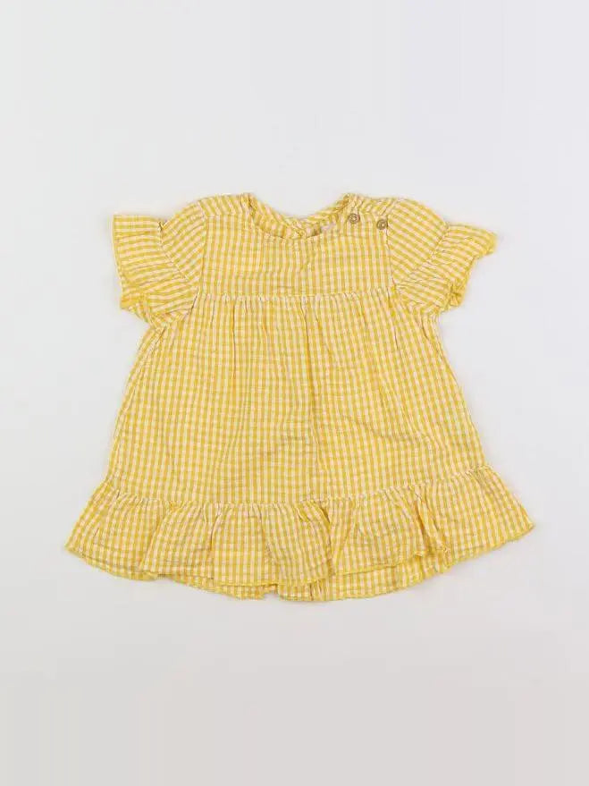 Zara - robe jaune - 3/6 mois