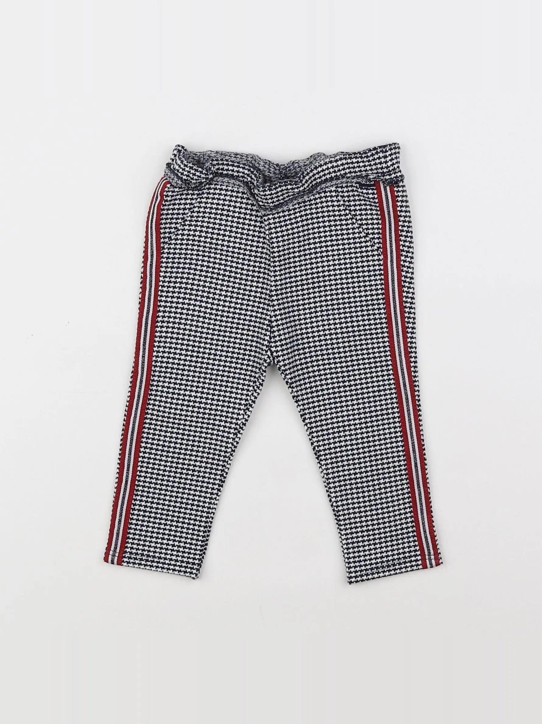 IKKS - pantalon blanc, noir - 6 mois