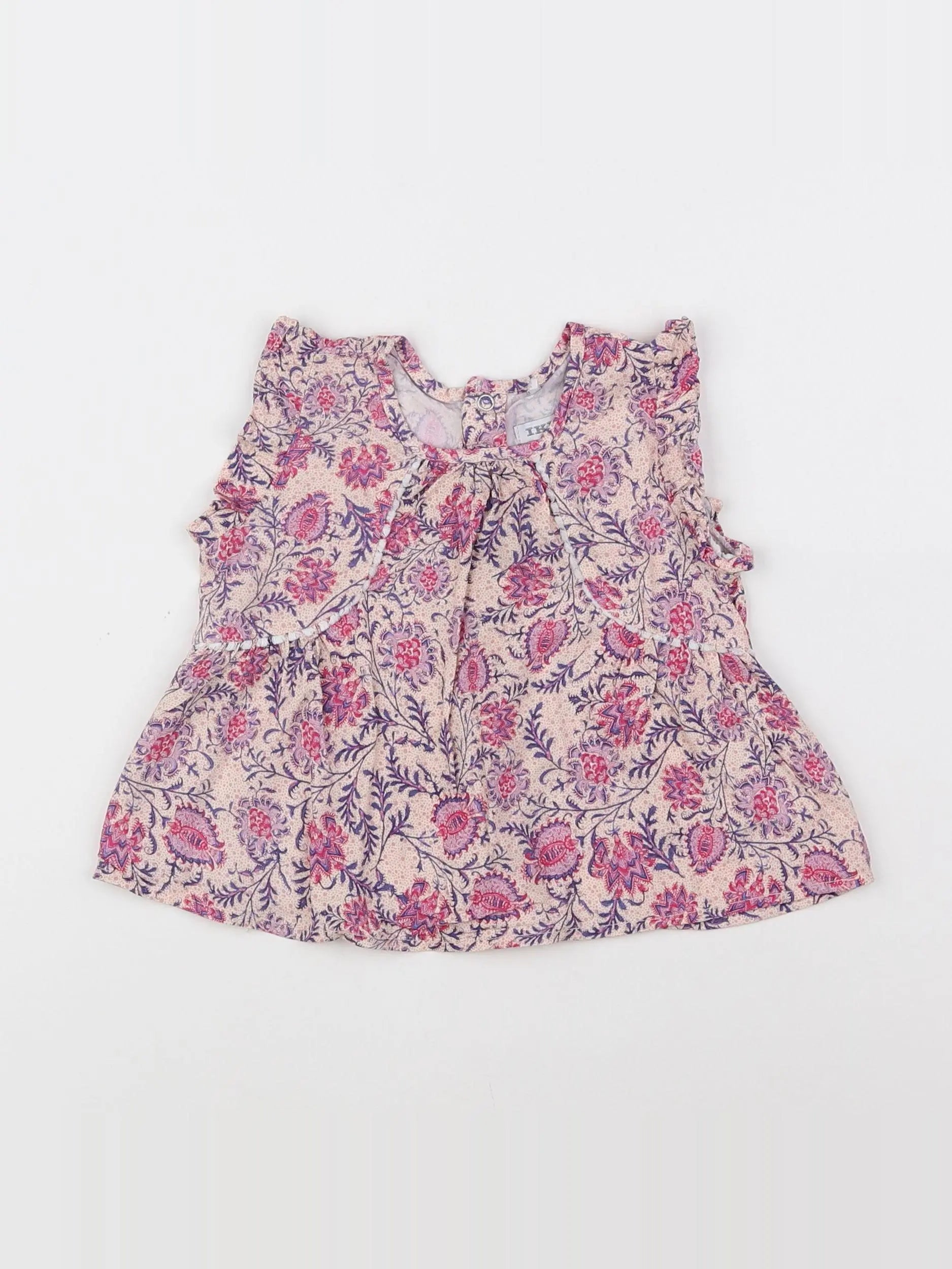 IKKS - blouse rose, violet - 12 mois
