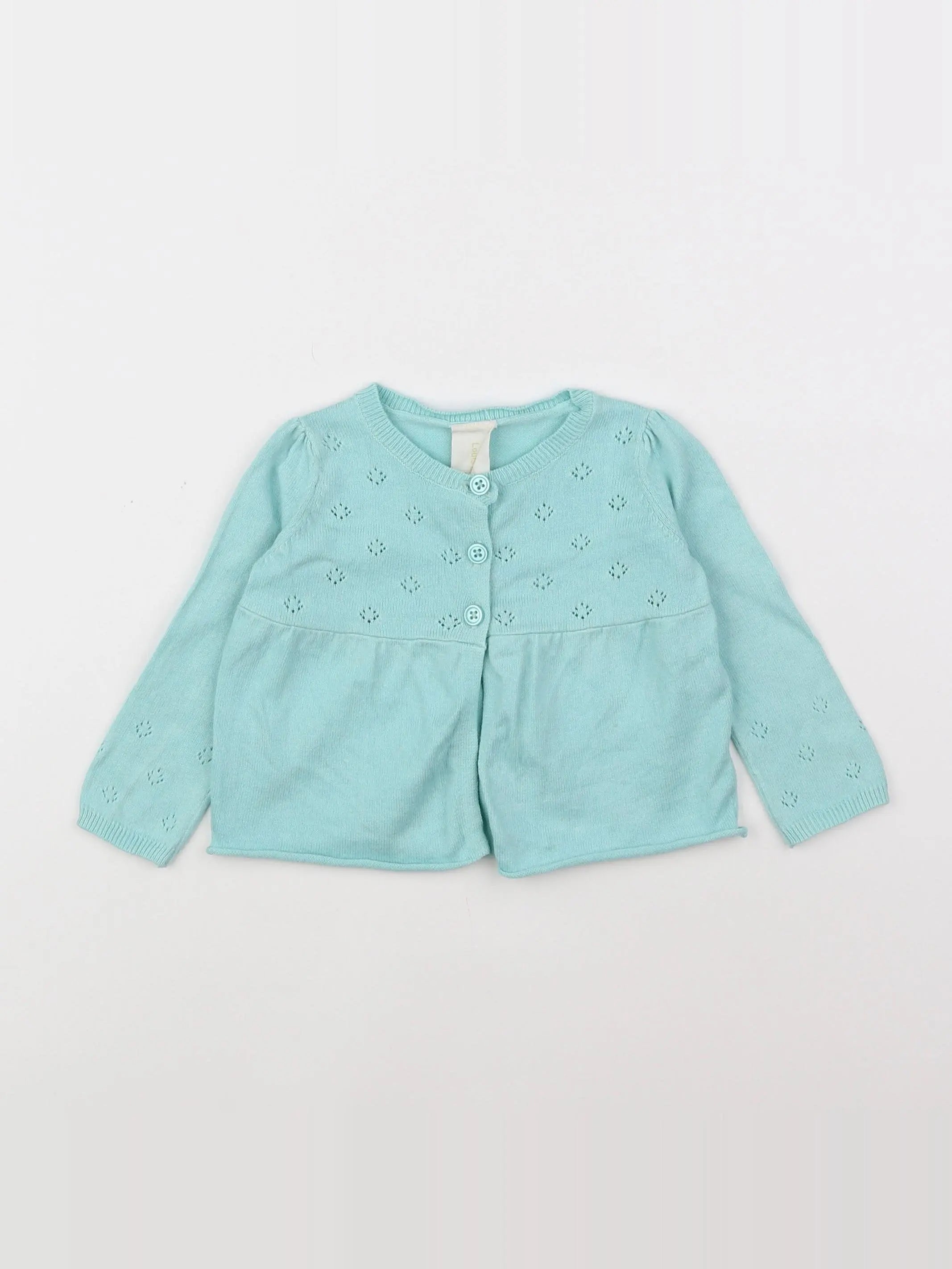 Louis et Victorie - gilet bleu - 6 mois