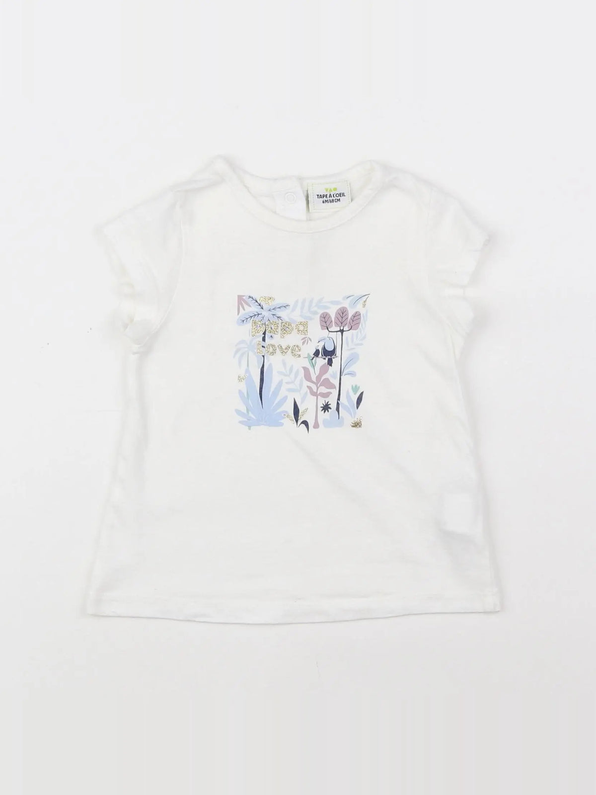 Tape à l'oeil - tee-shirt blanc - 6 mois