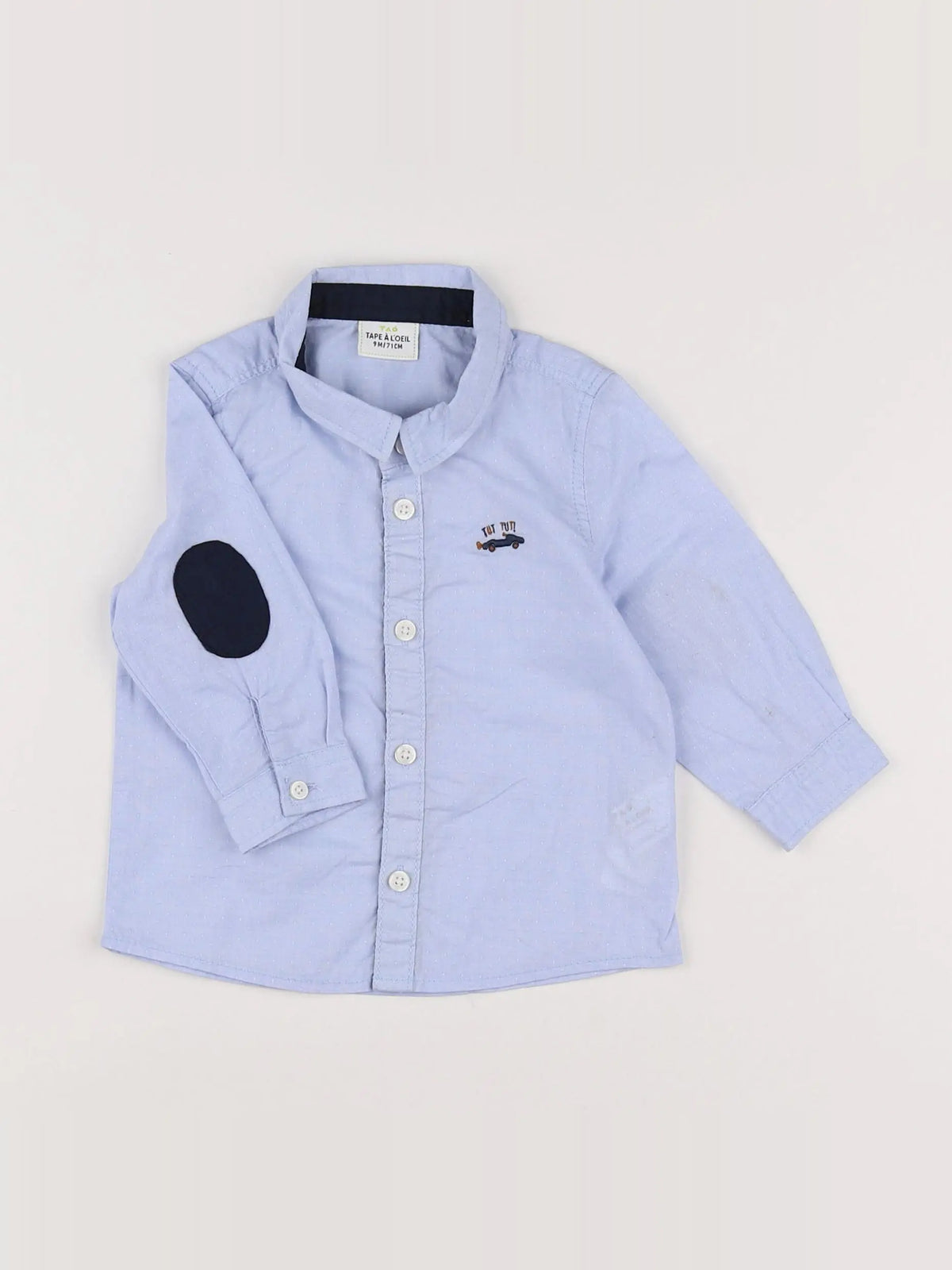 Tape à l'oeil - chemise bleu - 9 mois