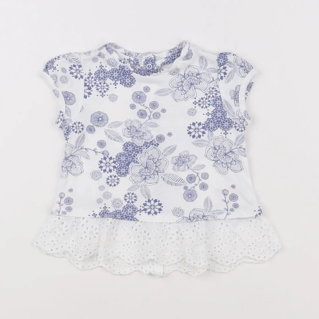 Vertbaudet - tee-shirt bleu - 6 mois