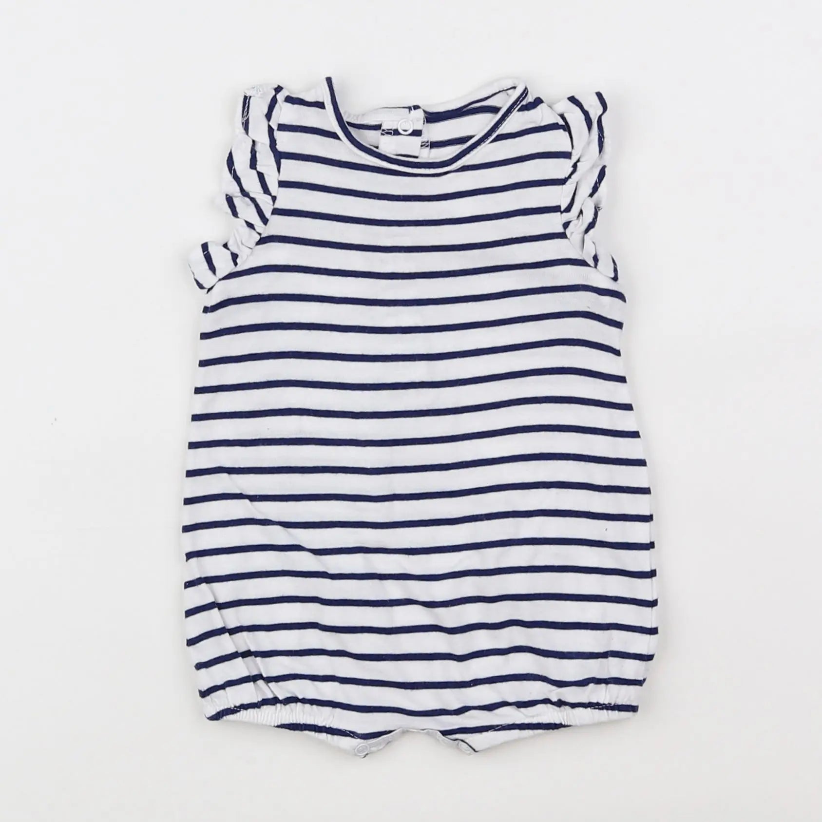 Vertbaudet - combinaison bleu, blanc - 3 mois