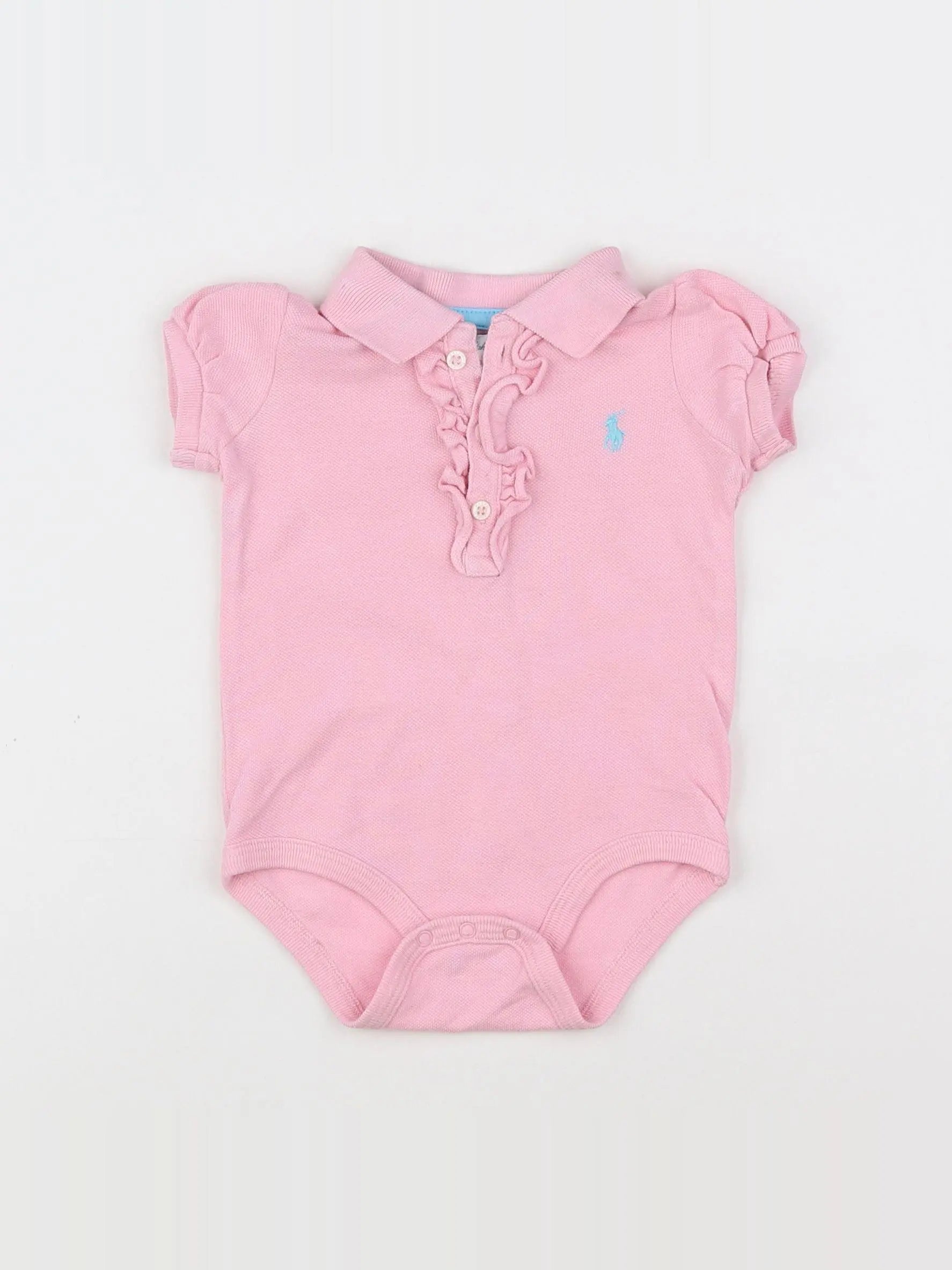 Ralph Lauren - body à col rose - 6 mois