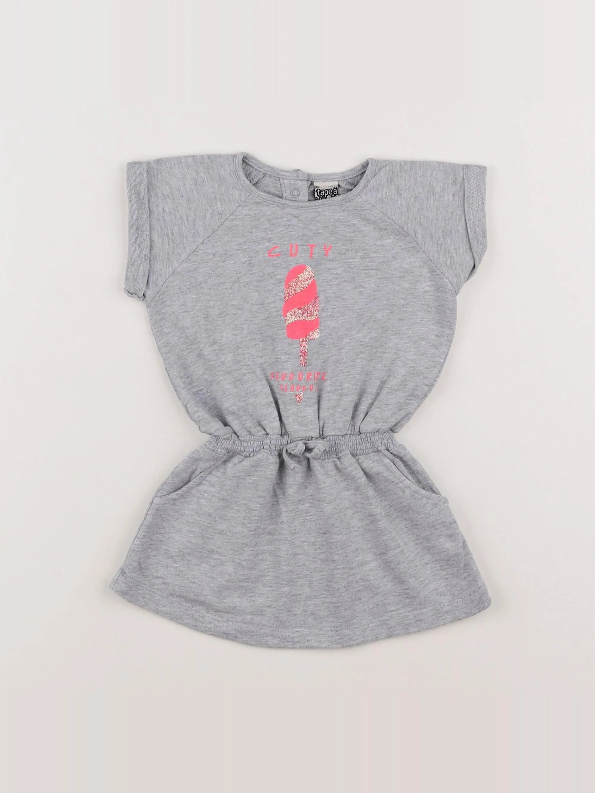 Tape à l'oeil - robe gris - 12 mois