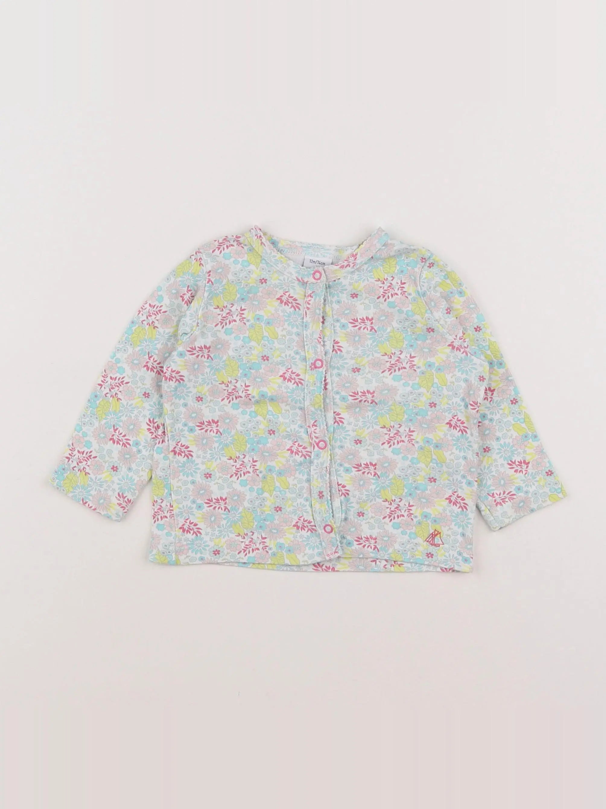 Petit Bateau - tee-shirt blanc - 12 mois