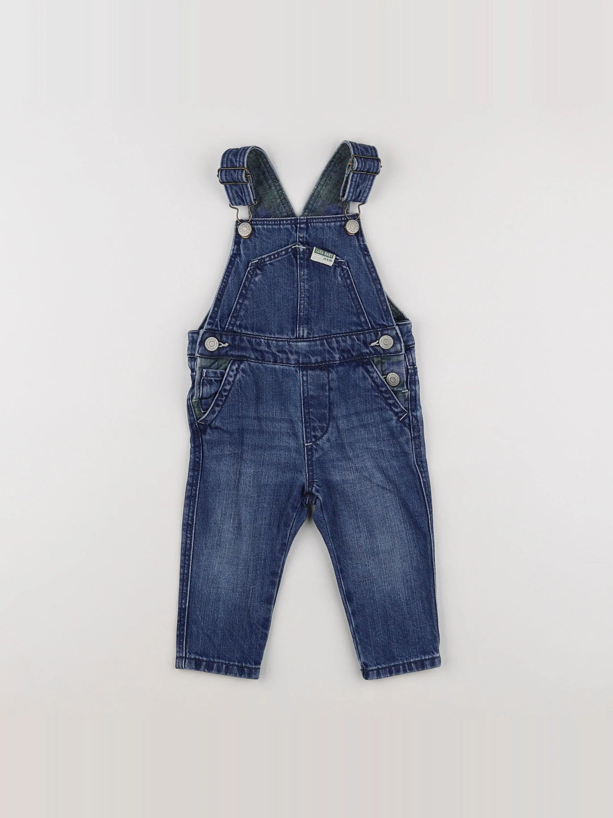 Zara - salopette bleu - 6/9 mois