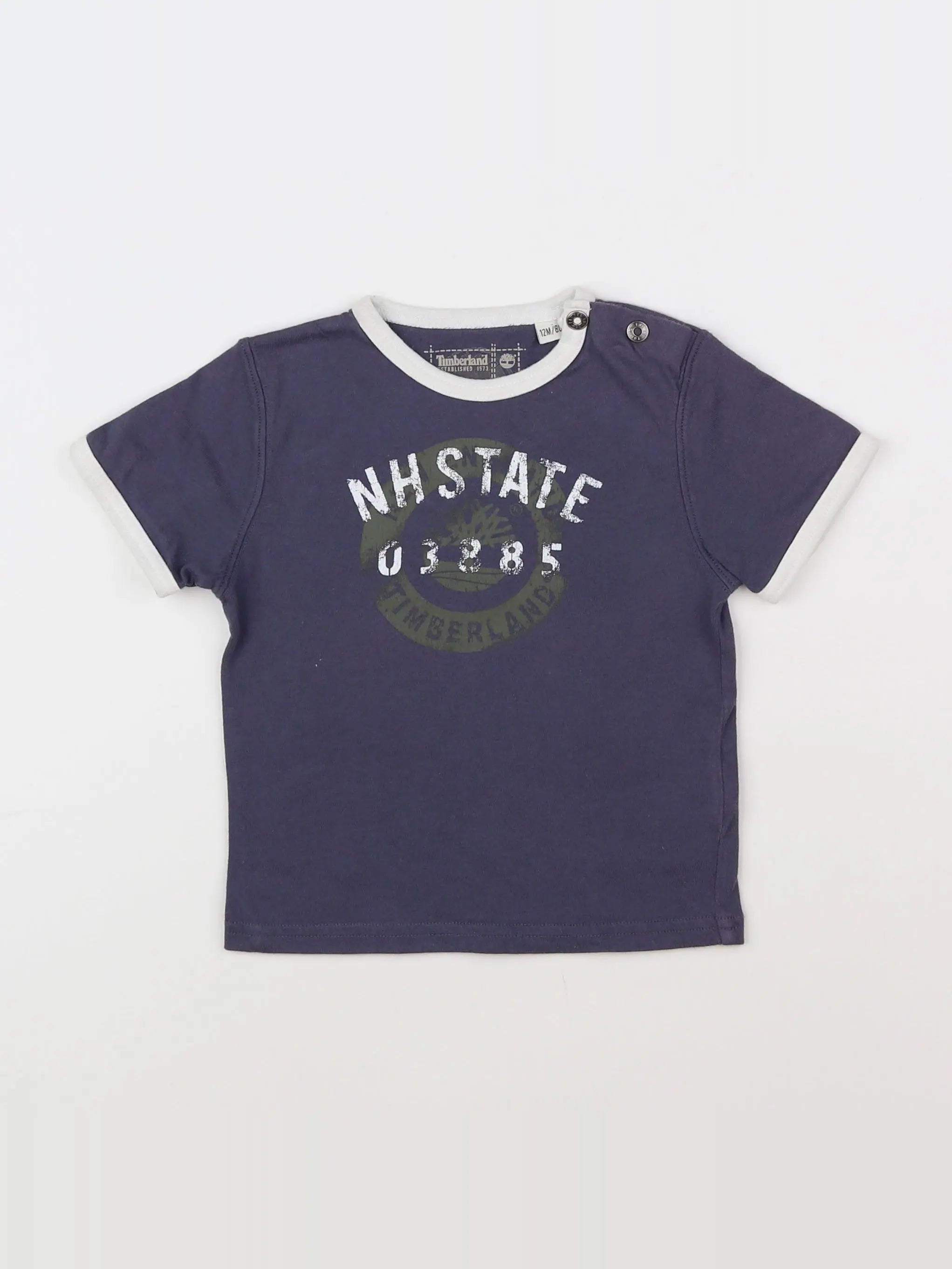 Timberland - tee-shirt bleu, gris - 12 mois