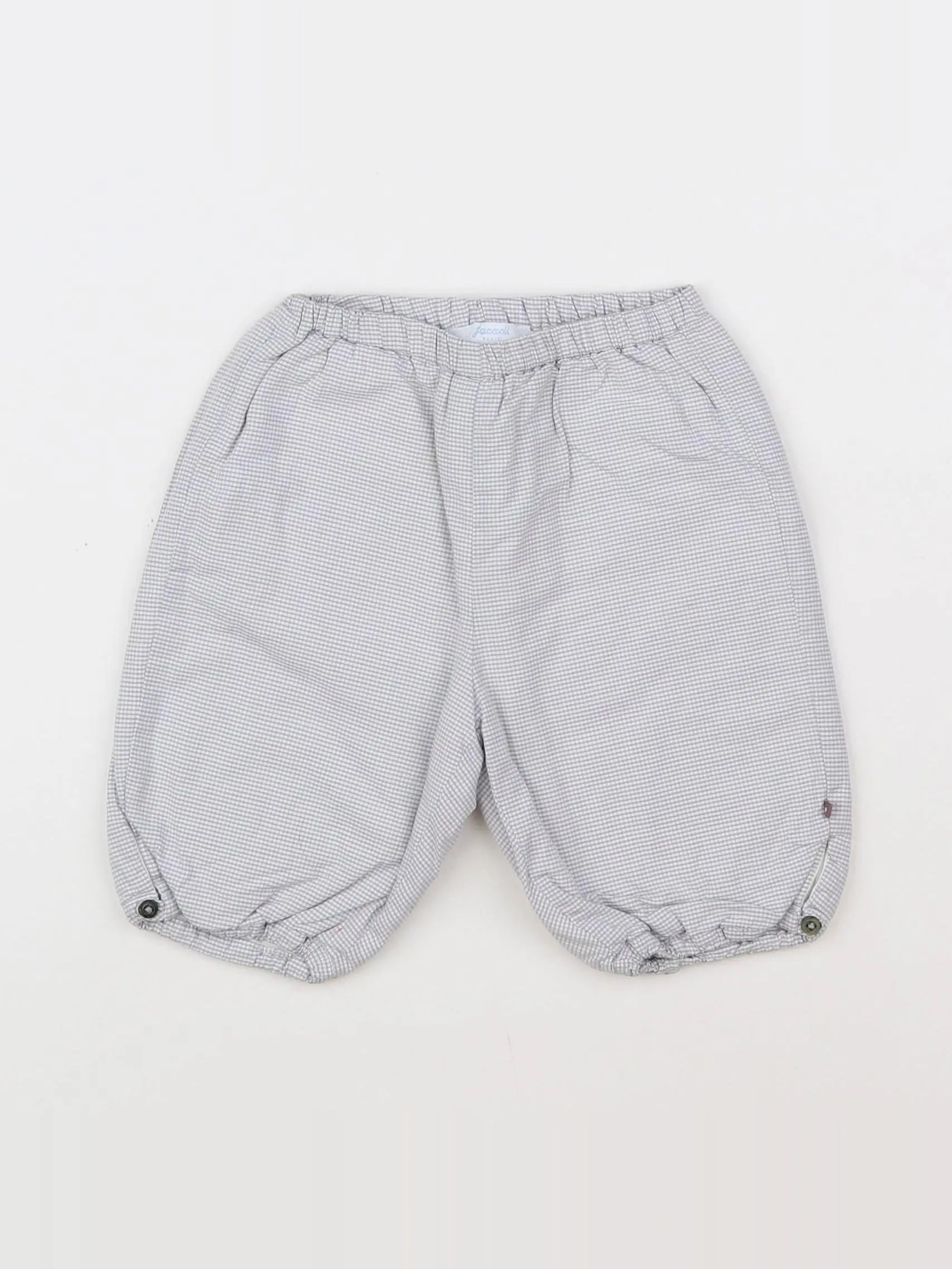 Jacadi - pantalon blanc, gris - 6 mois