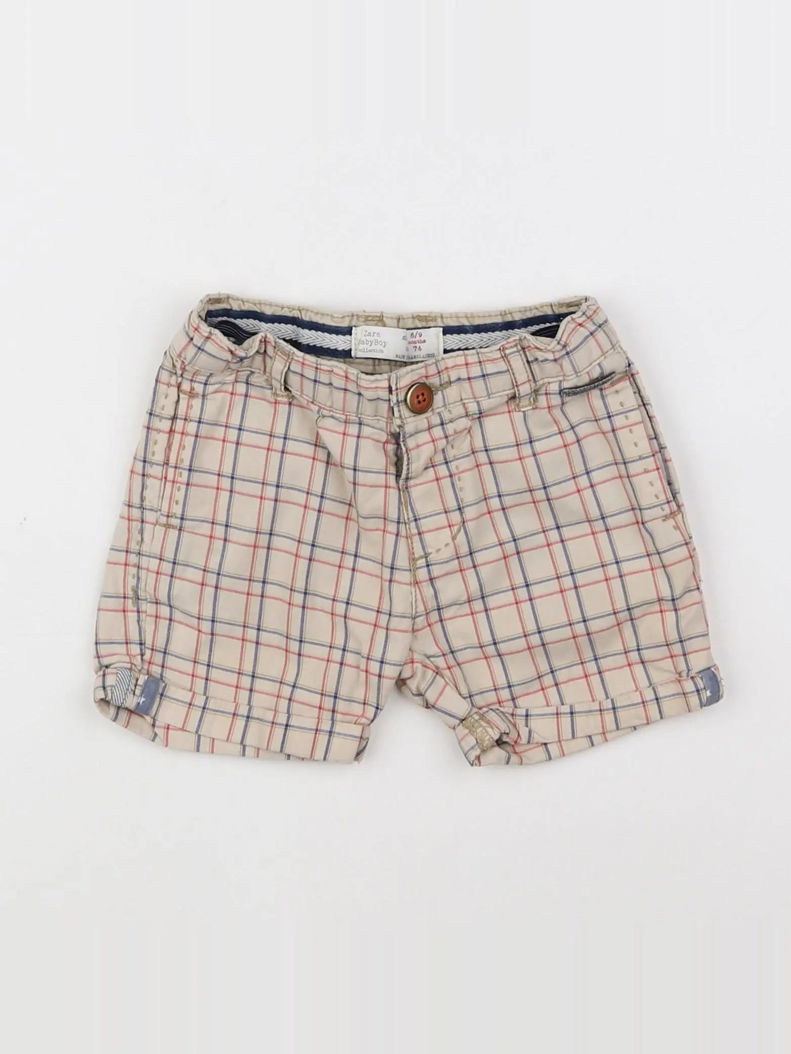 Zara - short beige - 6/9 mois
