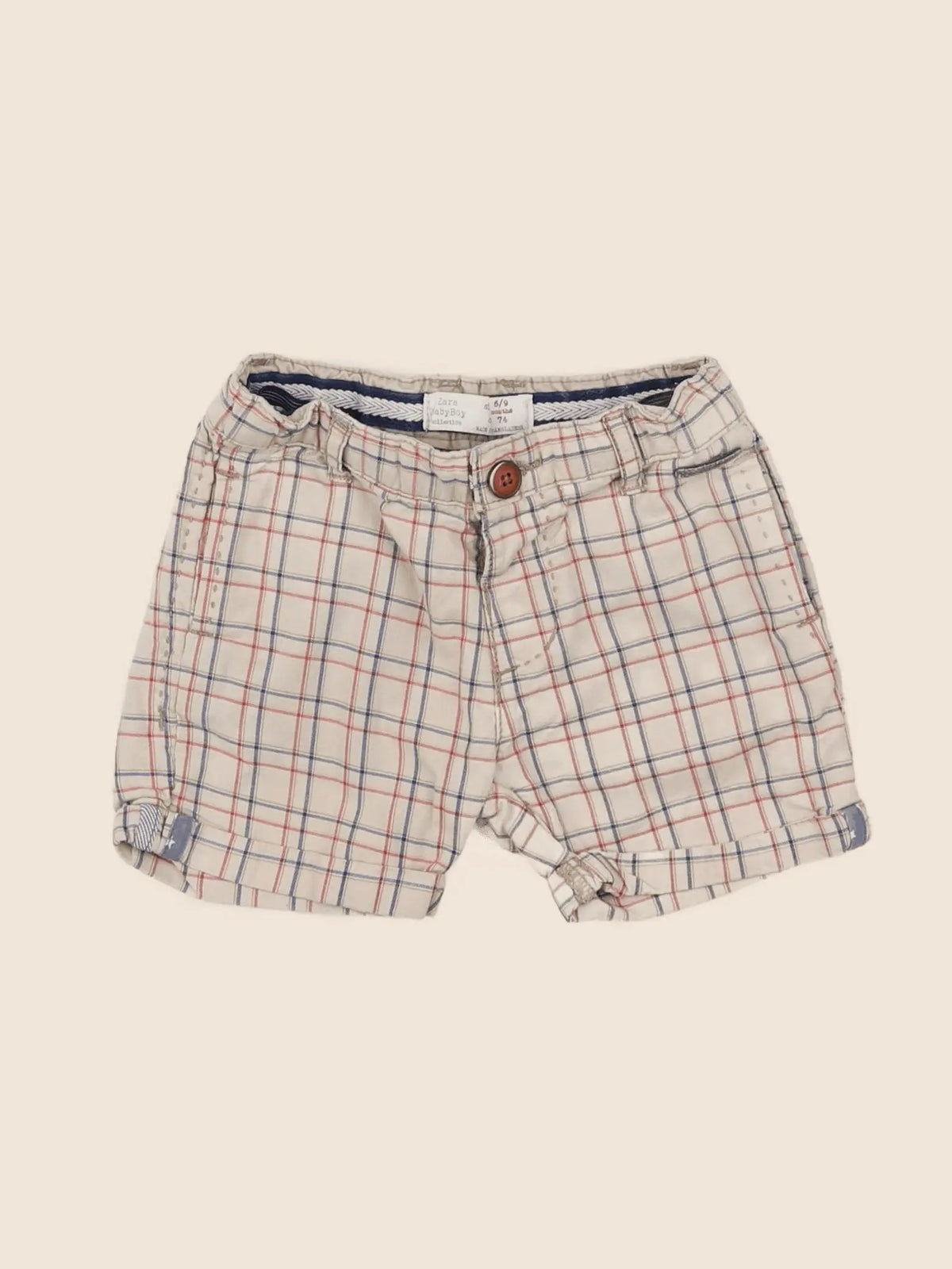 Zara - short beige - 6/9 mois