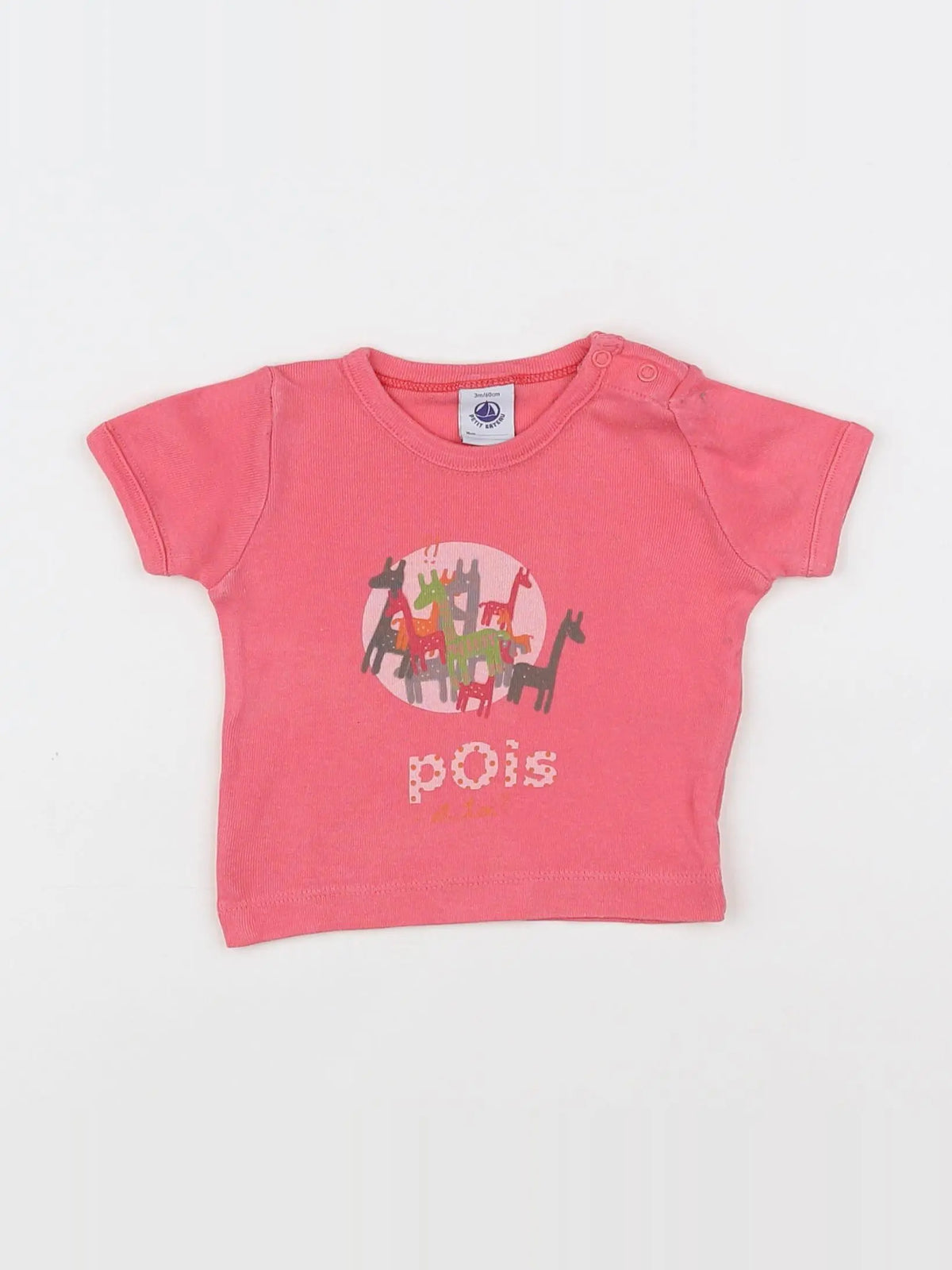 Petit Bateau - maillot de corps rose - 3 mois