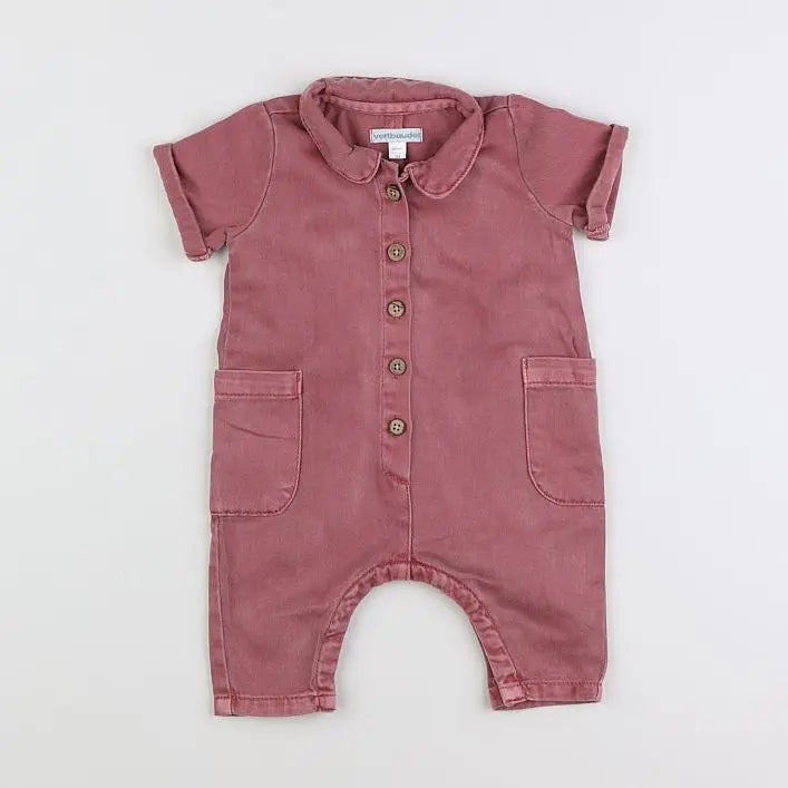 Vertbaudet - combinaison rose - 3 mois