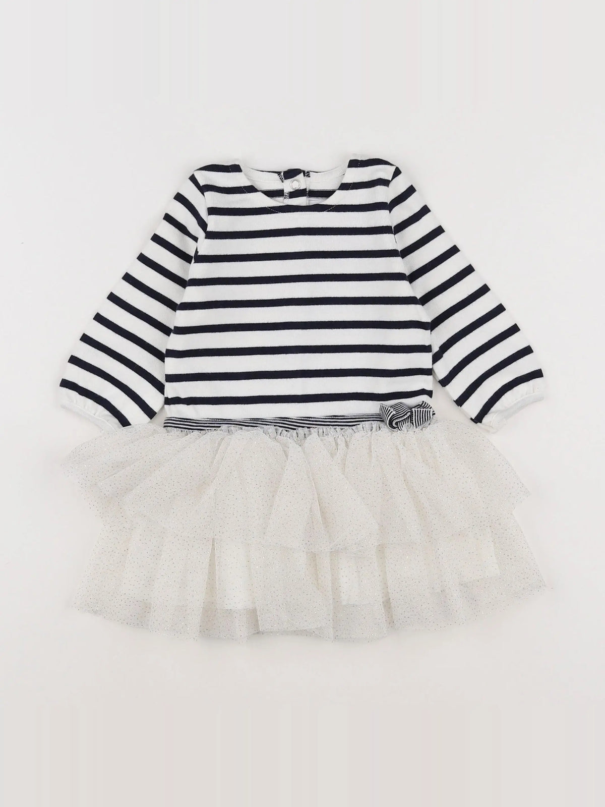 Petit Bateau - robe bleu - 12 mois