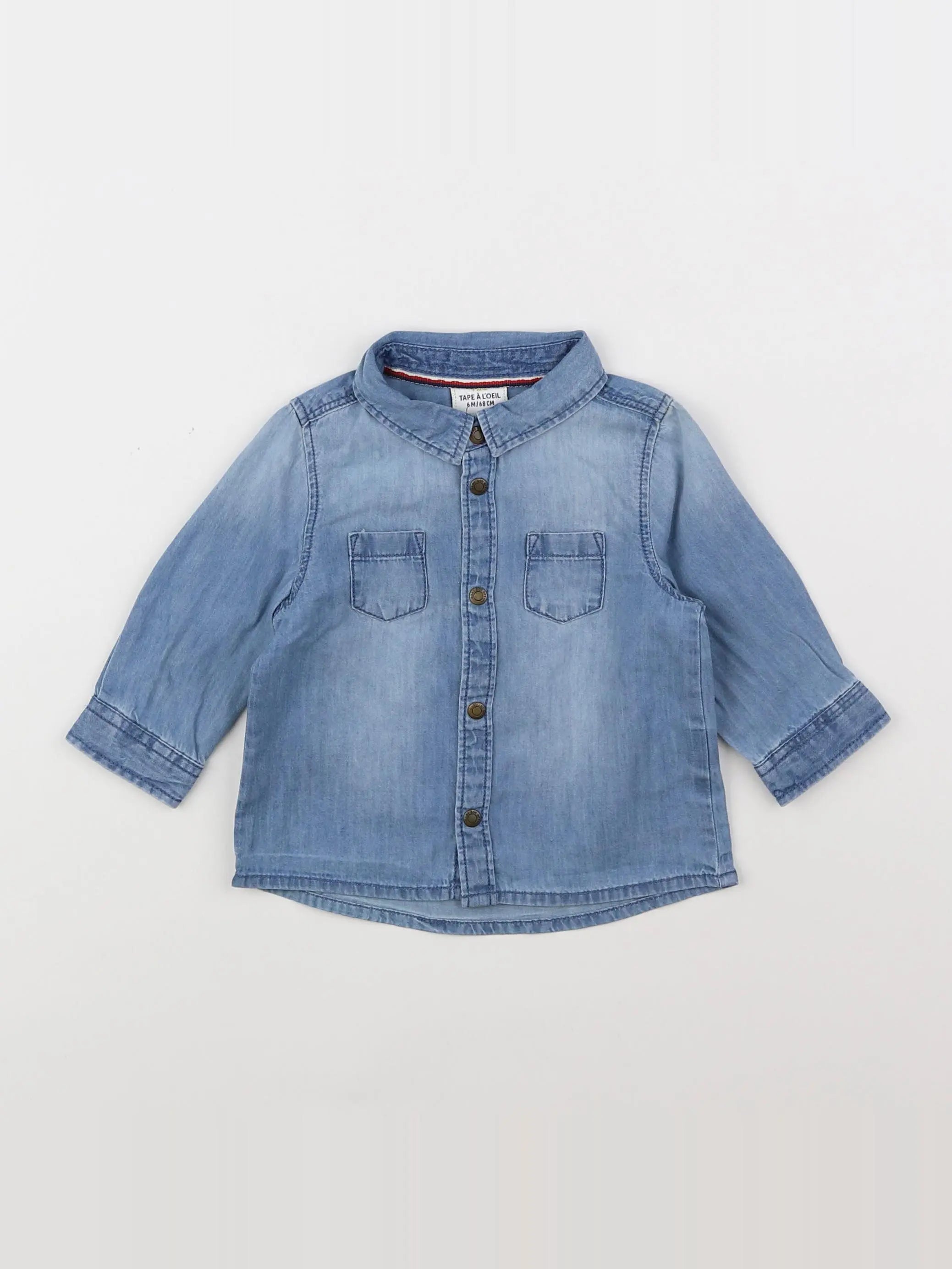 Tape à l'oeil - chemise bleu - 6 mois