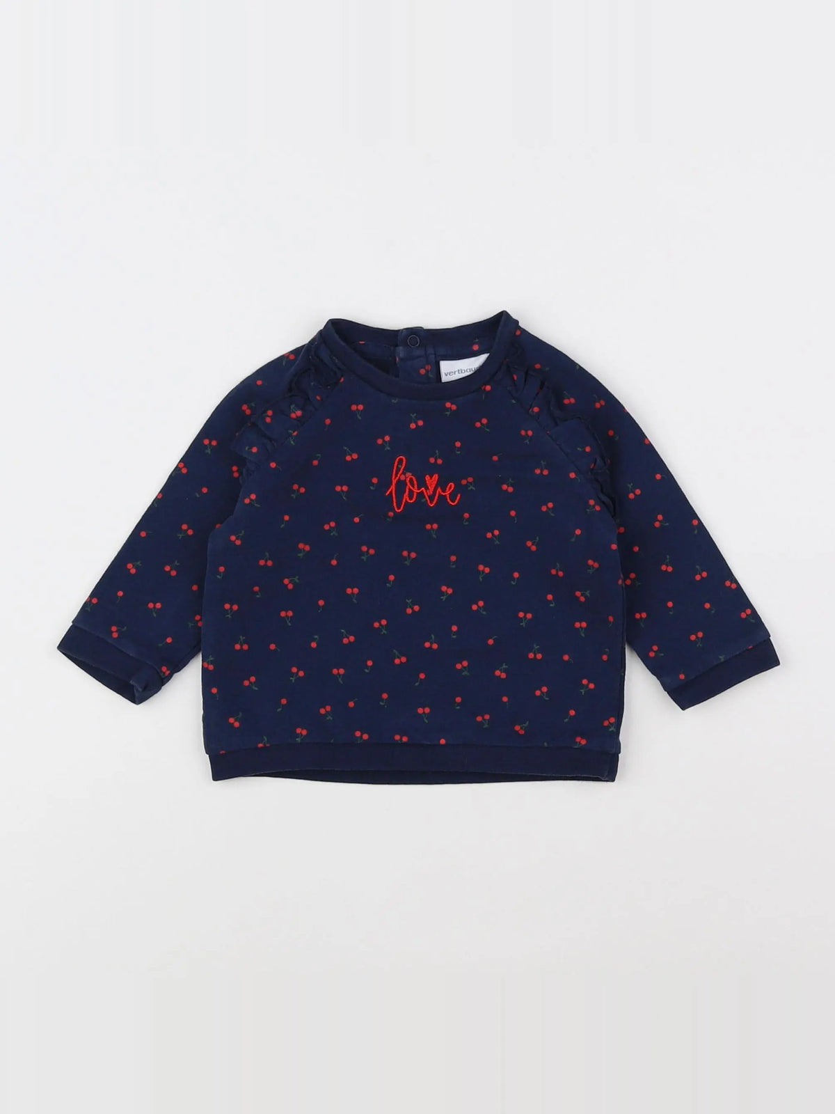 Vertbaudet - sweat bleu - 6 mois