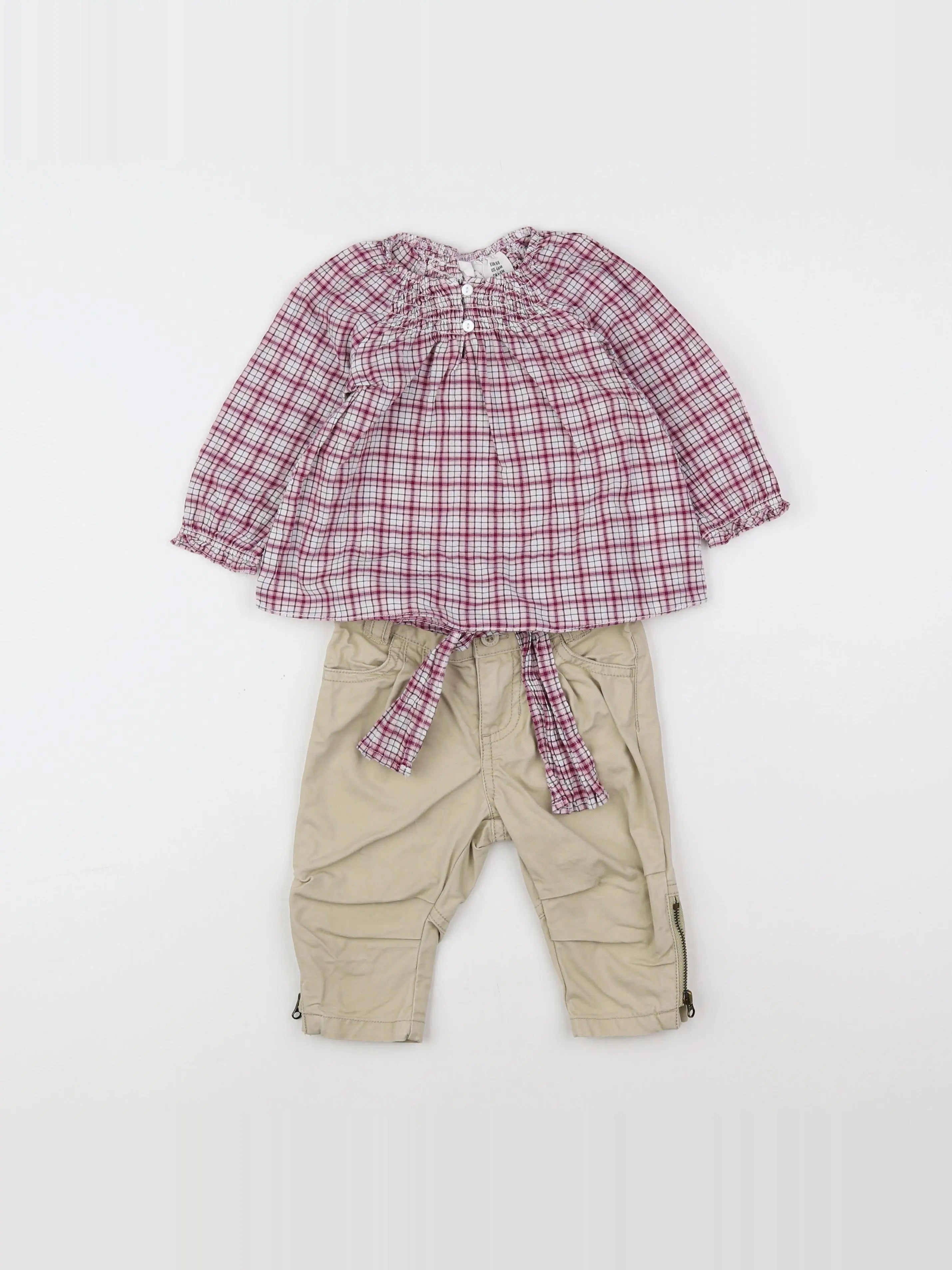 H&M - ensemble rose - 3/6 mois