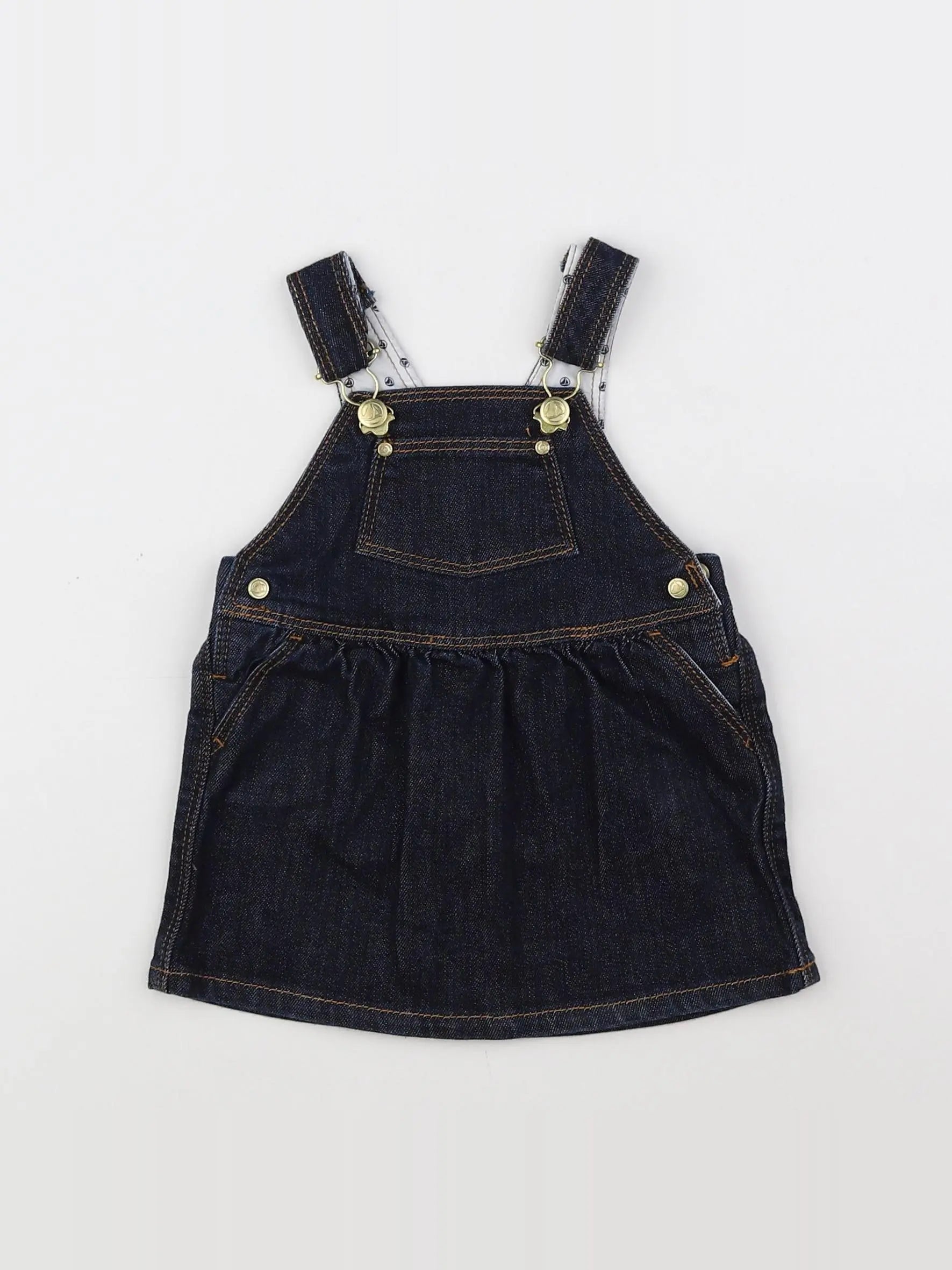 Petit Bateau - robe bleu - 6 mois